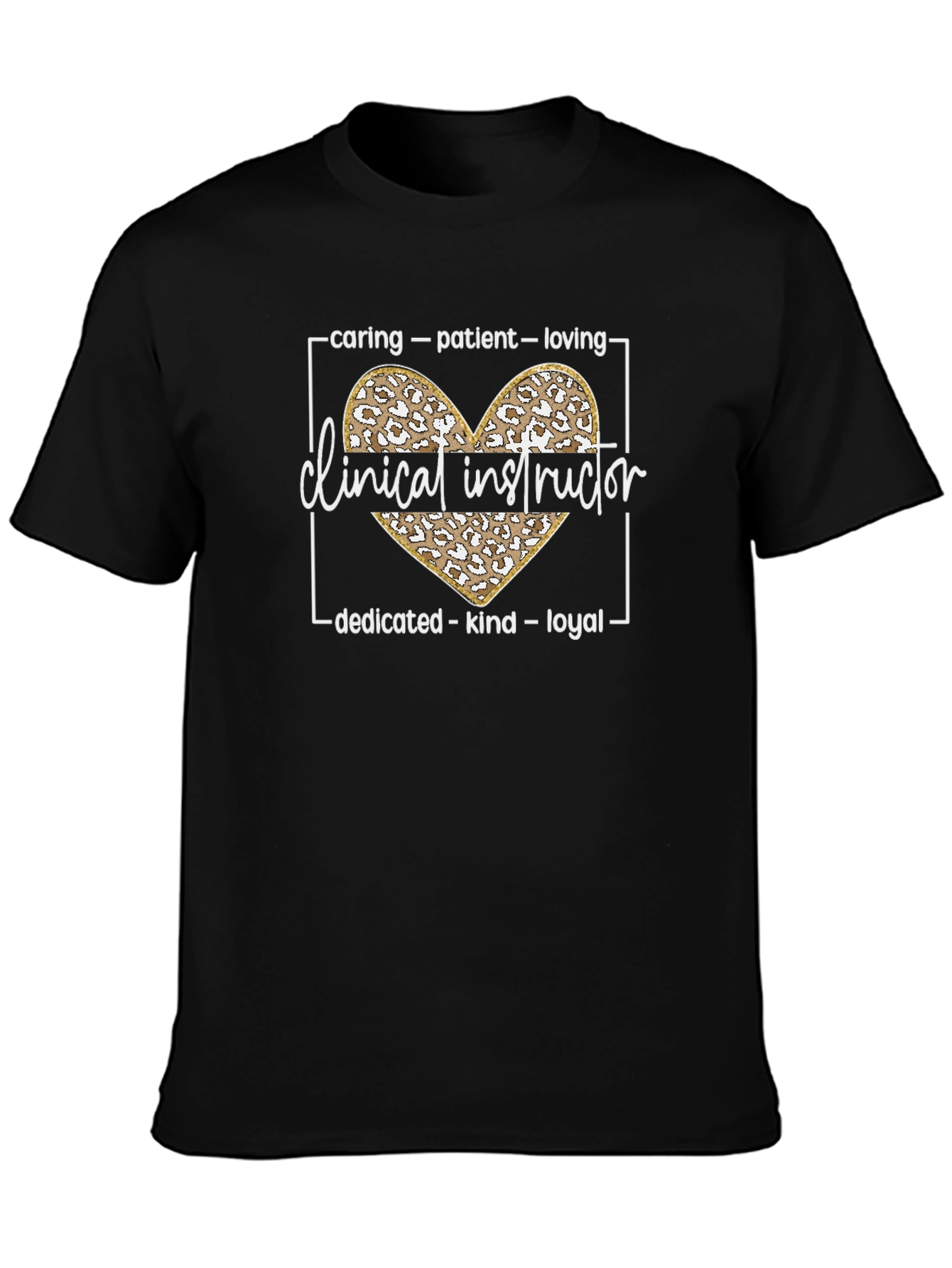 Clinical Instructor Leopard Heart Tee