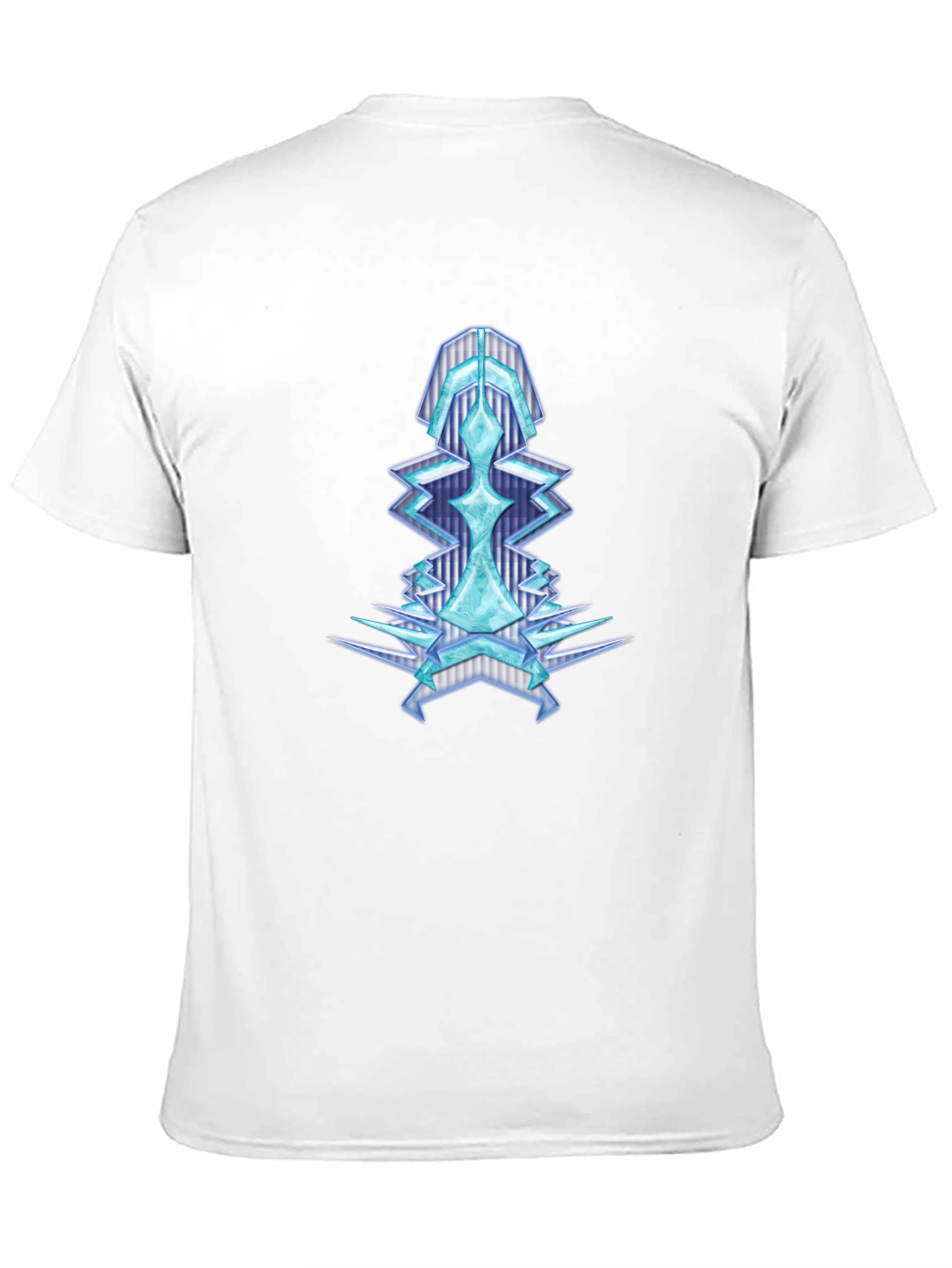 Geometric Ice Crystal Graphic Tee - Black