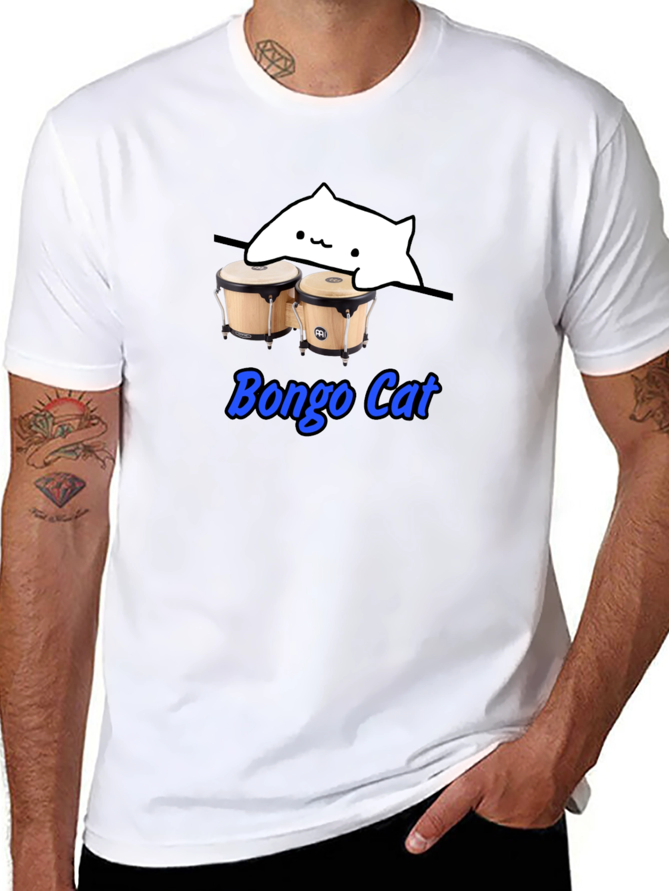 Bongo Cat T-Shirt - Hilarious Music Meme Tee