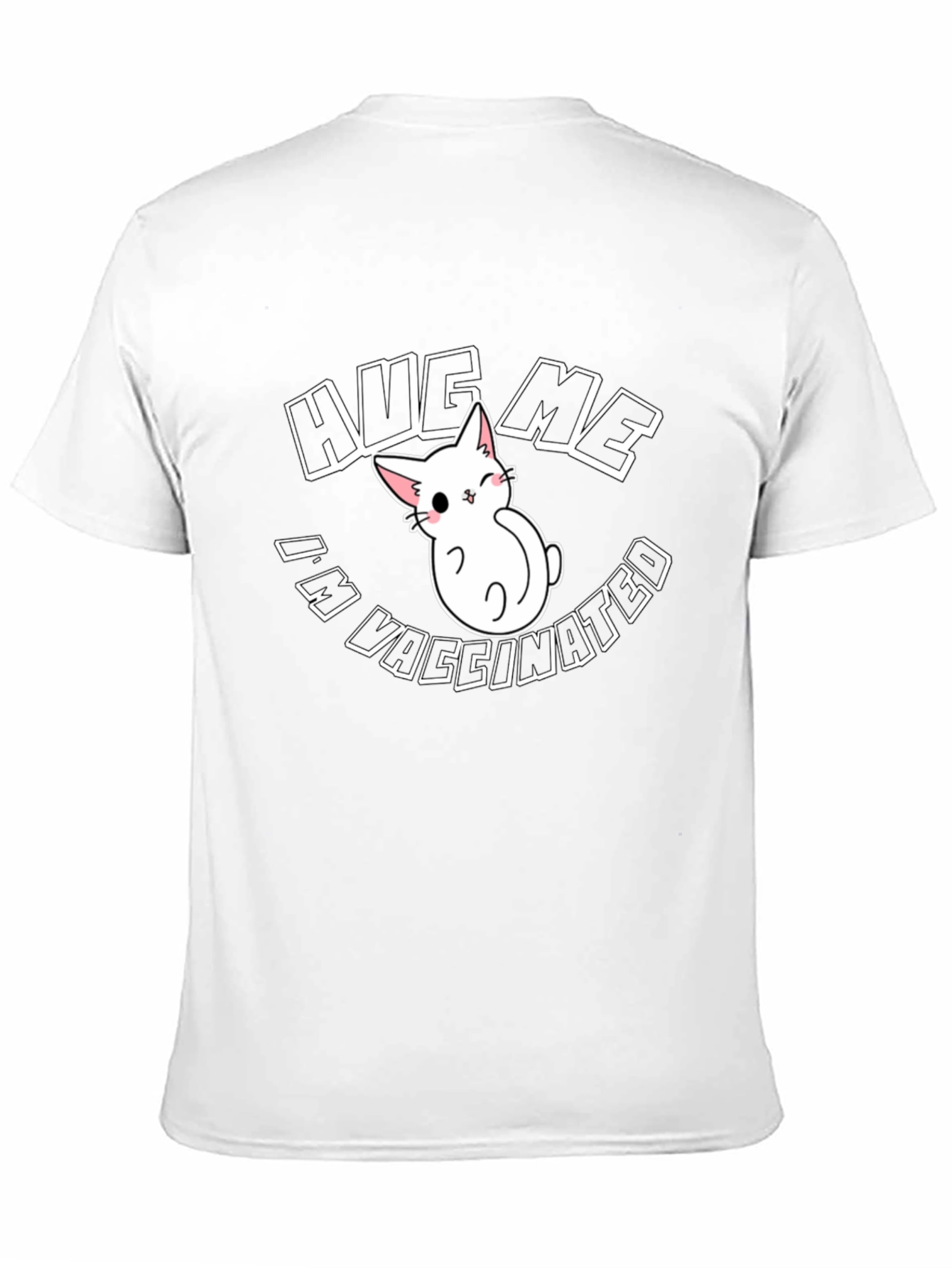 Hug Me Im Vaccinated Black T-Shirt