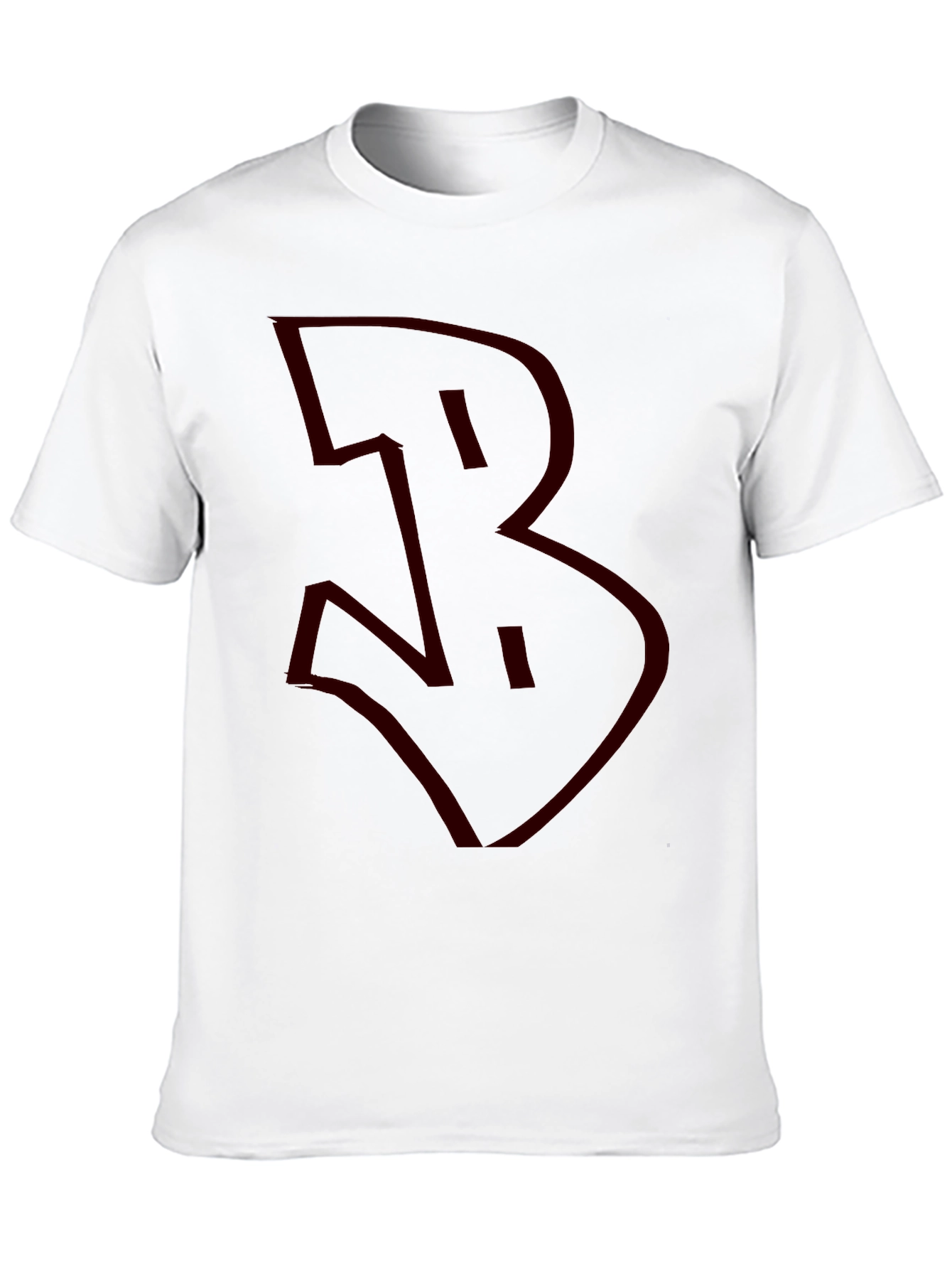 Bold Graphic Tee - Red B on Black