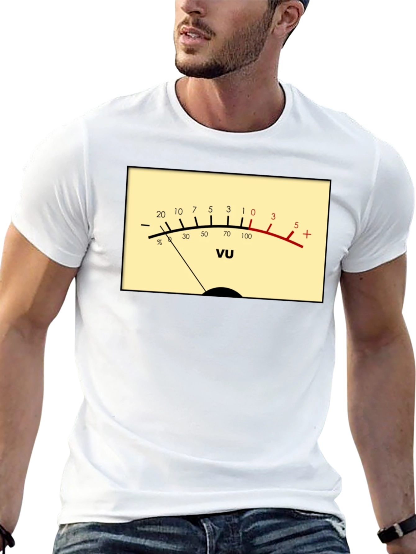 VU Meter Graphic T-Shirt - Audio Engineer Tee
