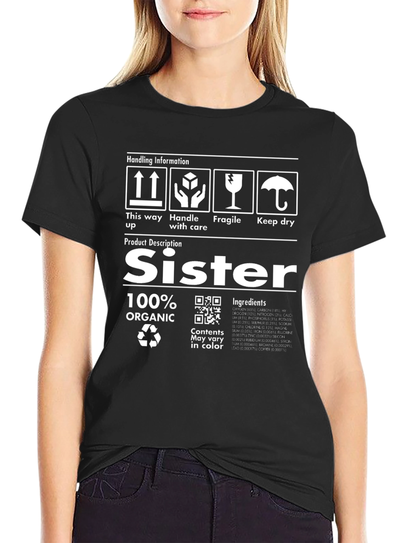Sister 100% Organic Novelty T-Shirt