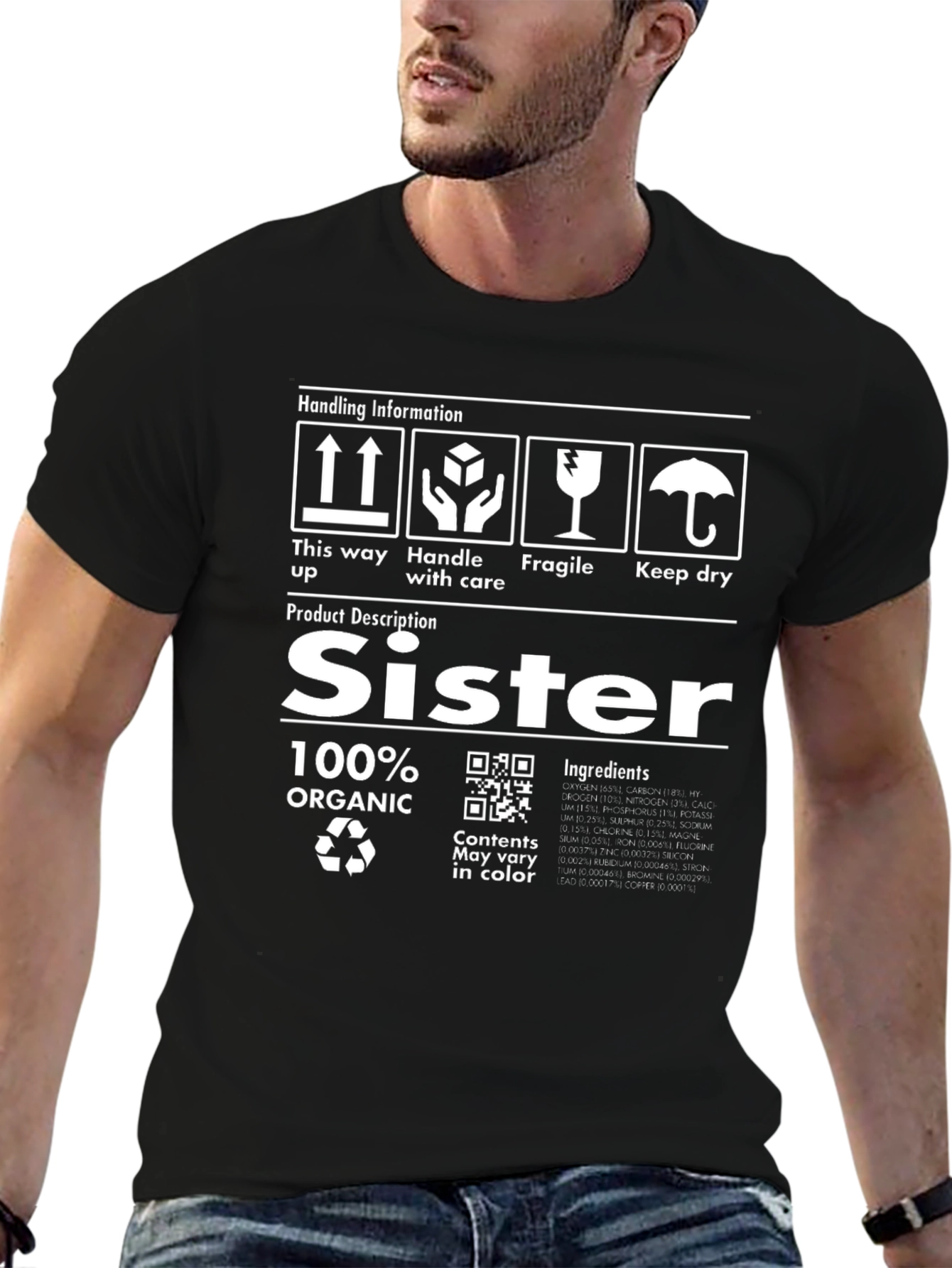 Sister 100% Organic Novelty T-Shirt