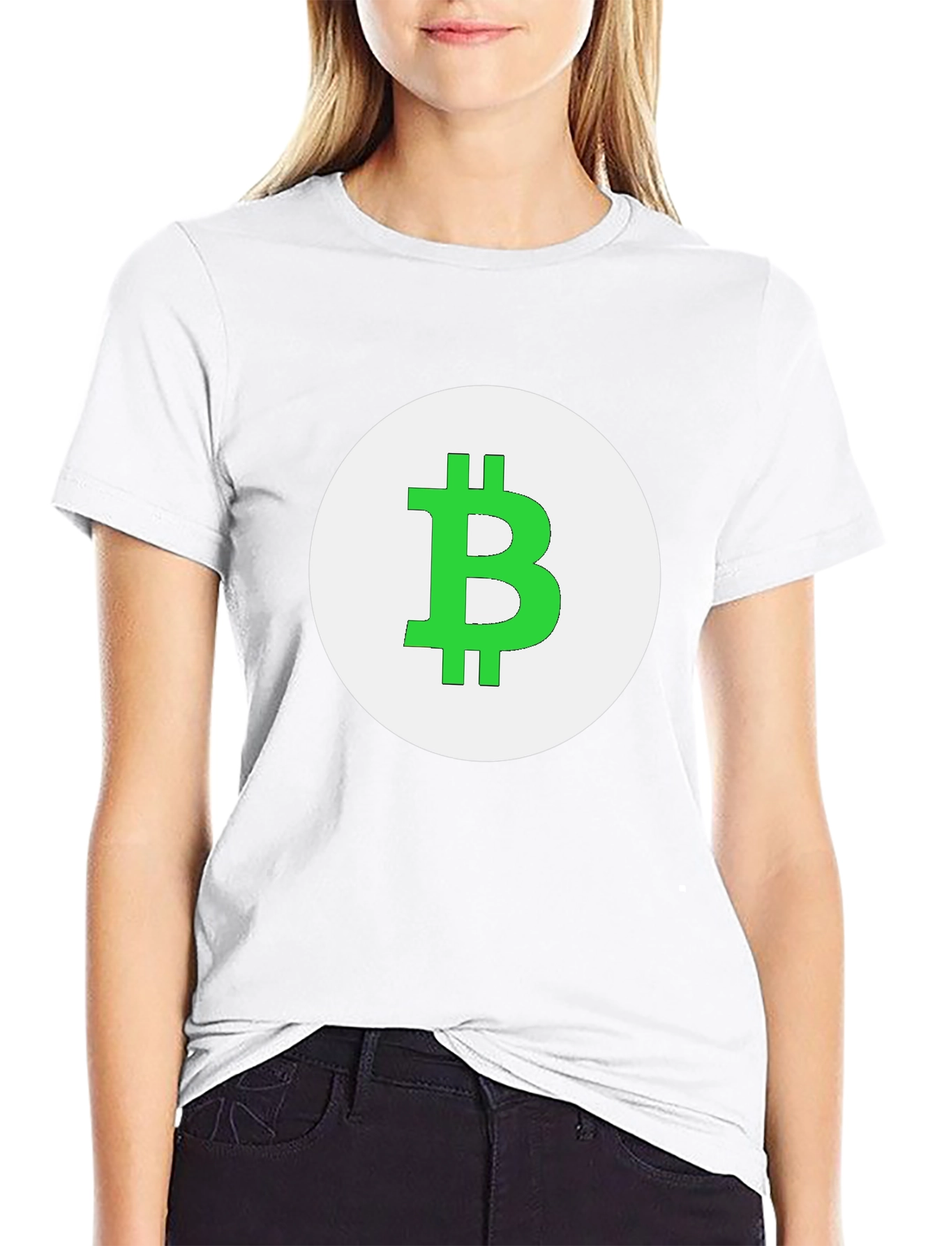 Bitcoin Logo Graphic Tee - Black Cotton T-Shirt