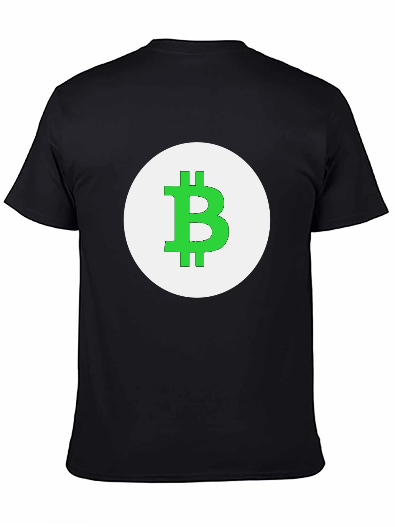 Bitcoin Logo Graphic Tee - Black Cotton T-Shirt
