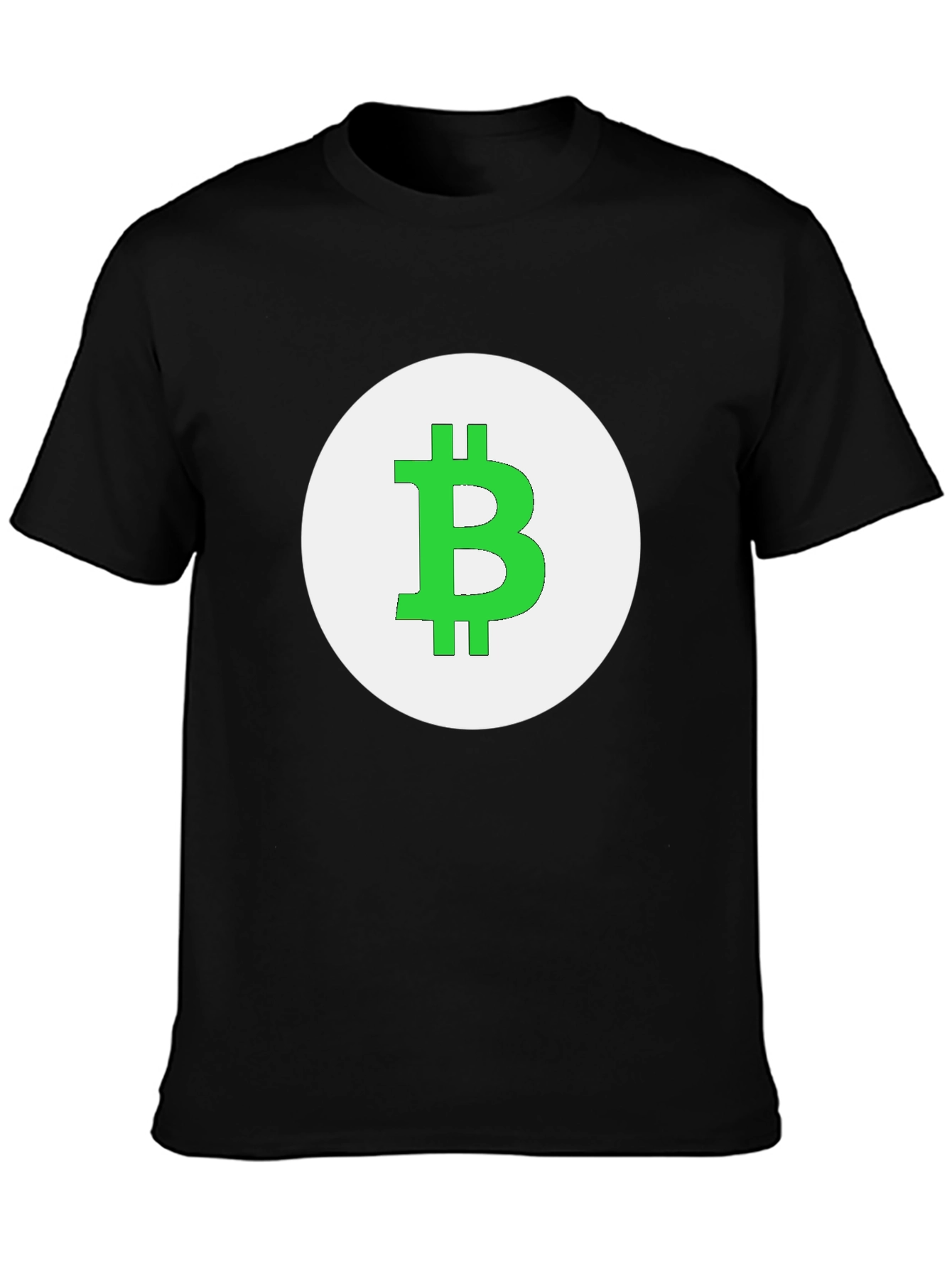 Bitcoin Logo Graphic Tee - Black Cotton T-Shirt