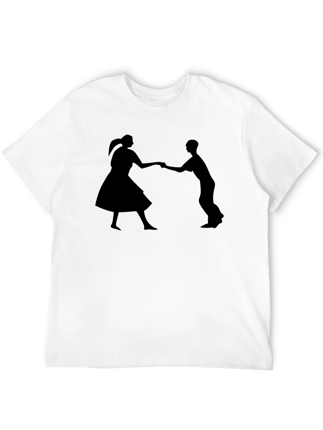 Swing Dance Silhouette Black T-Shirt