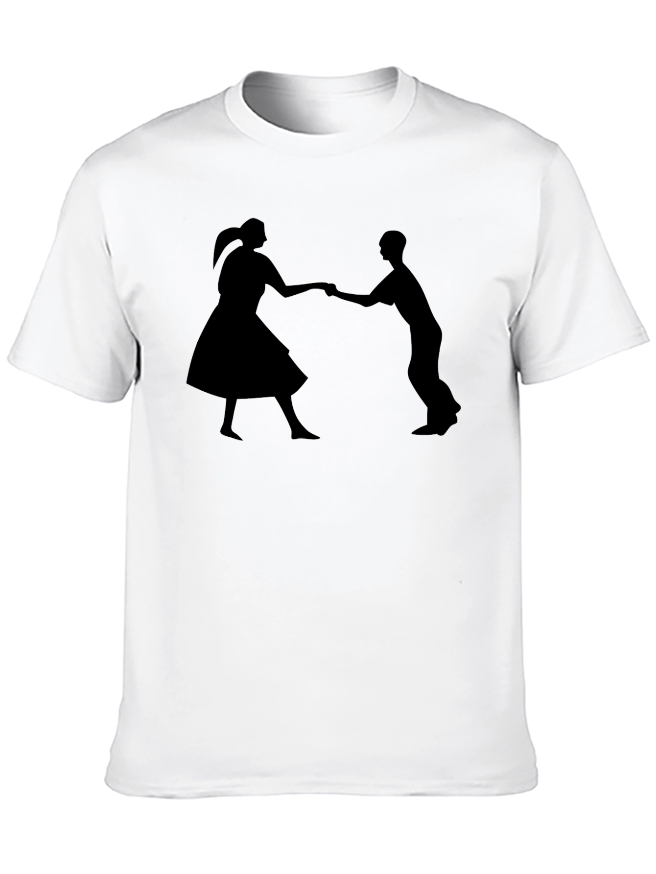 Swing Dance Silhouette Black T-Shirt