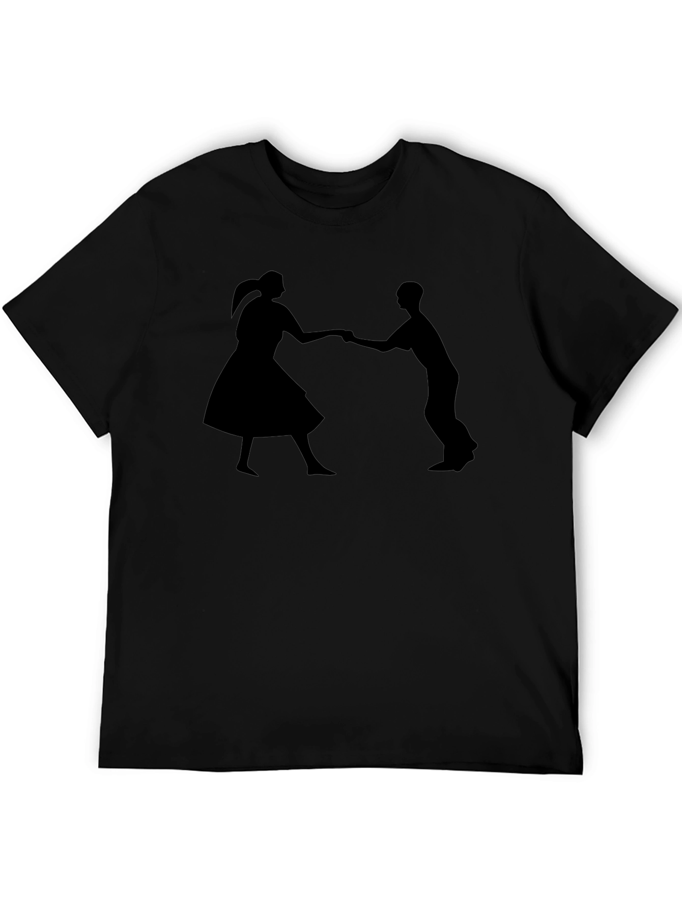 Swing Dance Silhouette Black T-Shirt