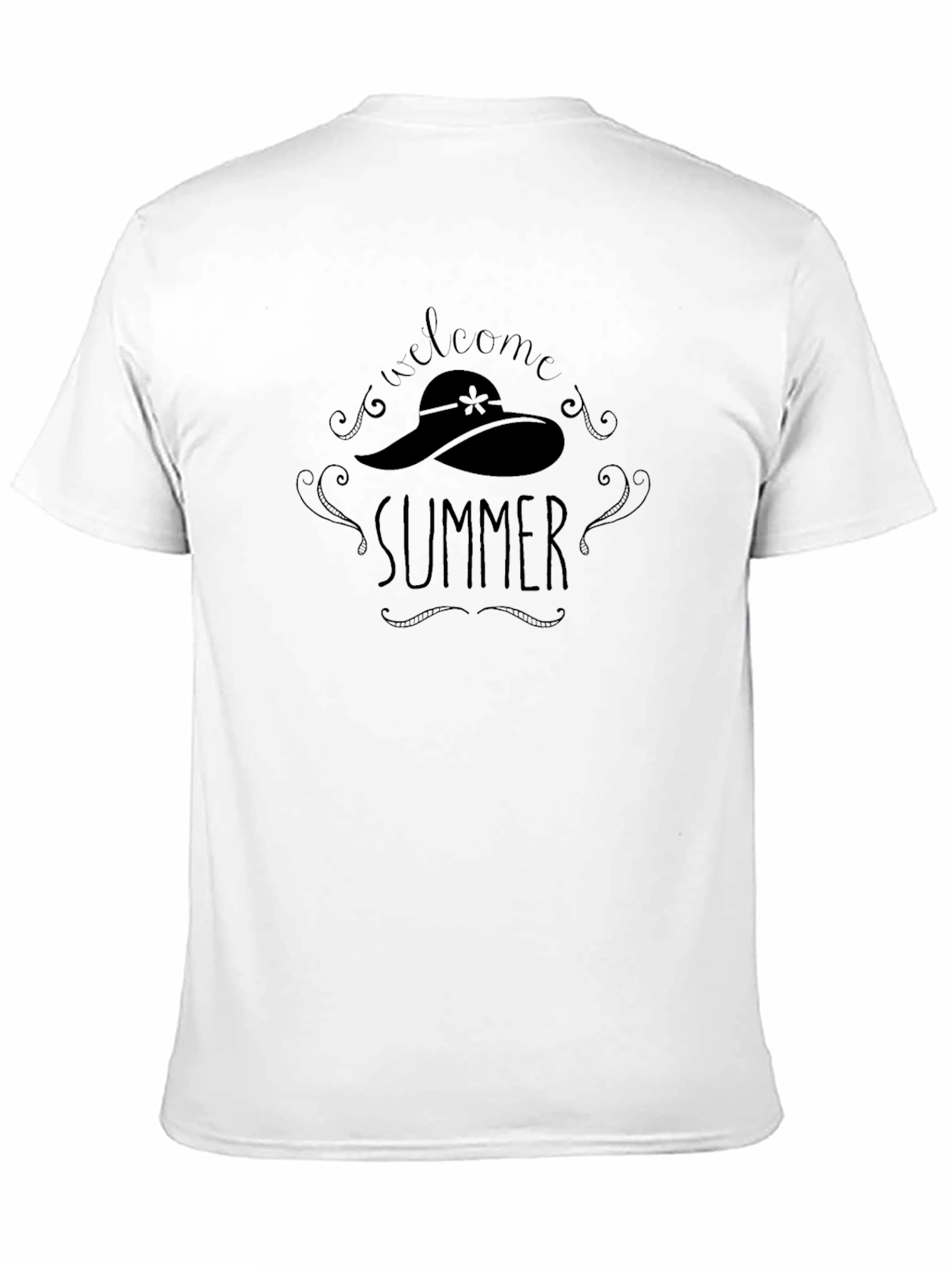 Welcome Summer T-Shirt - Black Cotton Tee