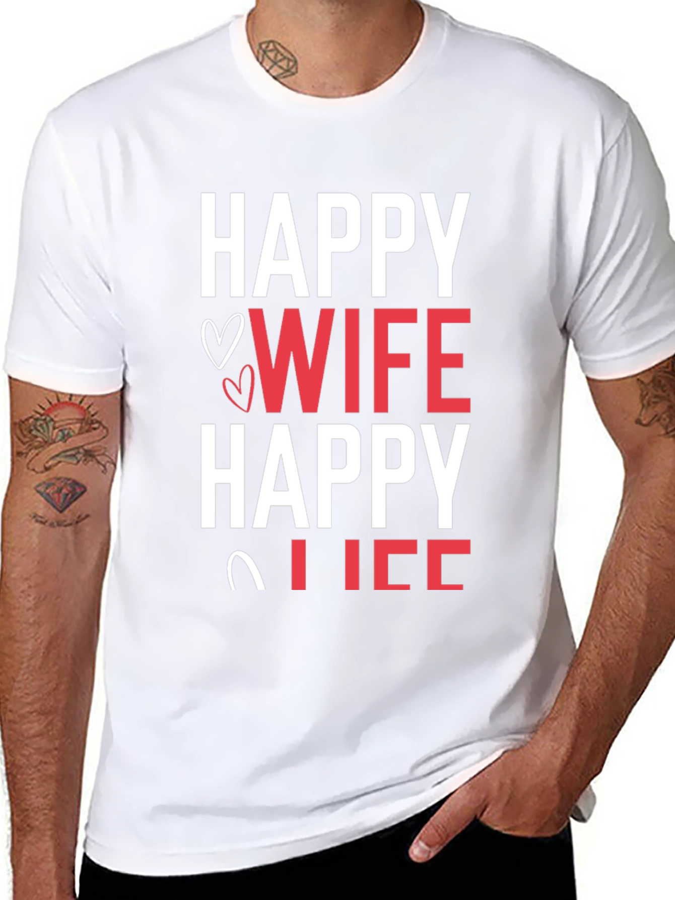 Happy Wife Happy Life Graphic T-Shirt