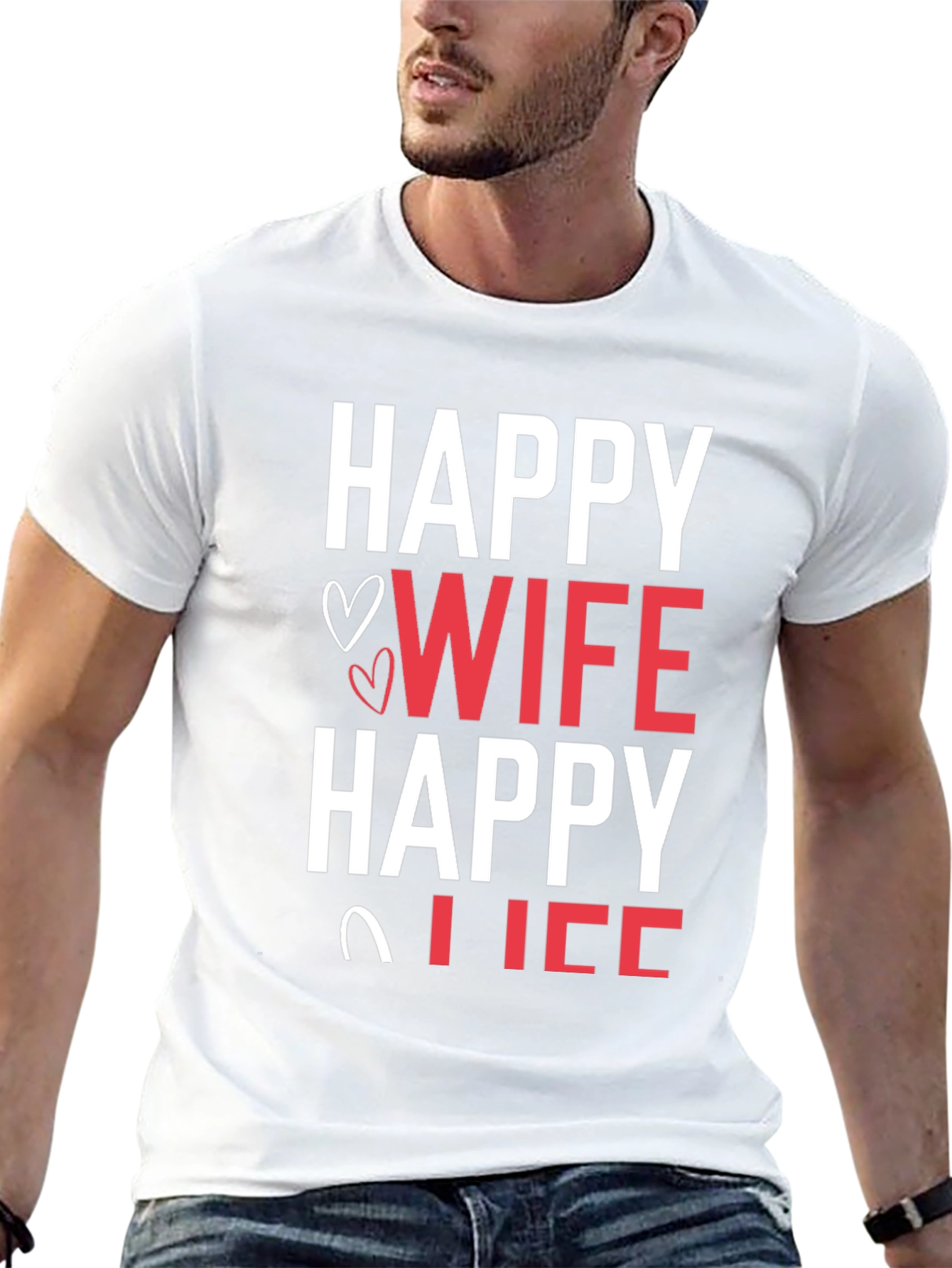 Happy Wife Happy Life Graphic T-Shirt