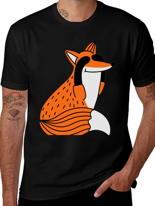 Funky Fox Graphic Tee - Unisex Black T-Shirt