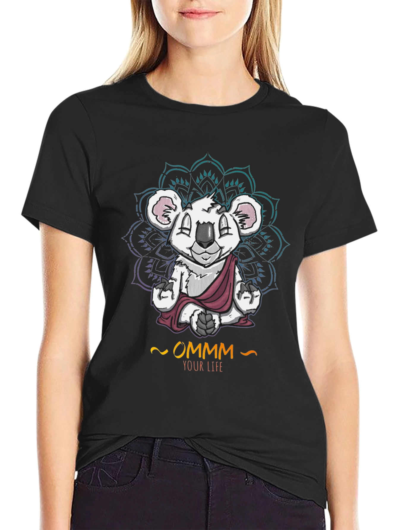 OMMM Your Life Koala Meditation Graphic Tee
