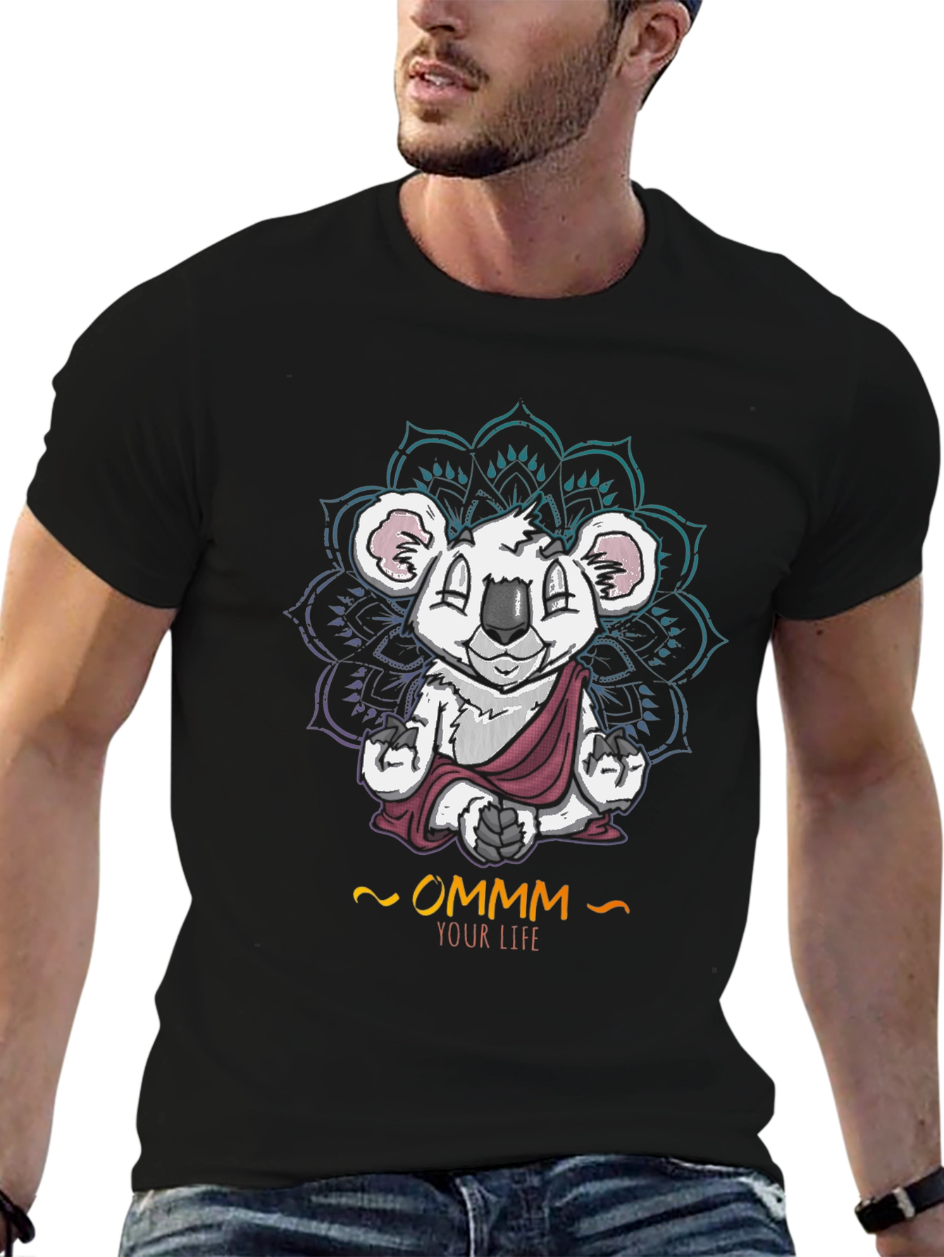 OMMM Your Life Koala Meditation Graphic Tee