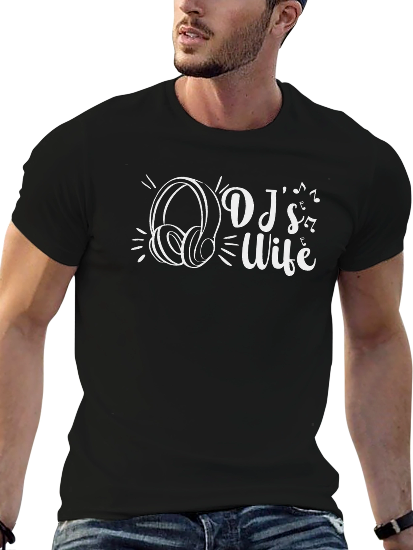 DJs Wife Black Graphic T-Shirt