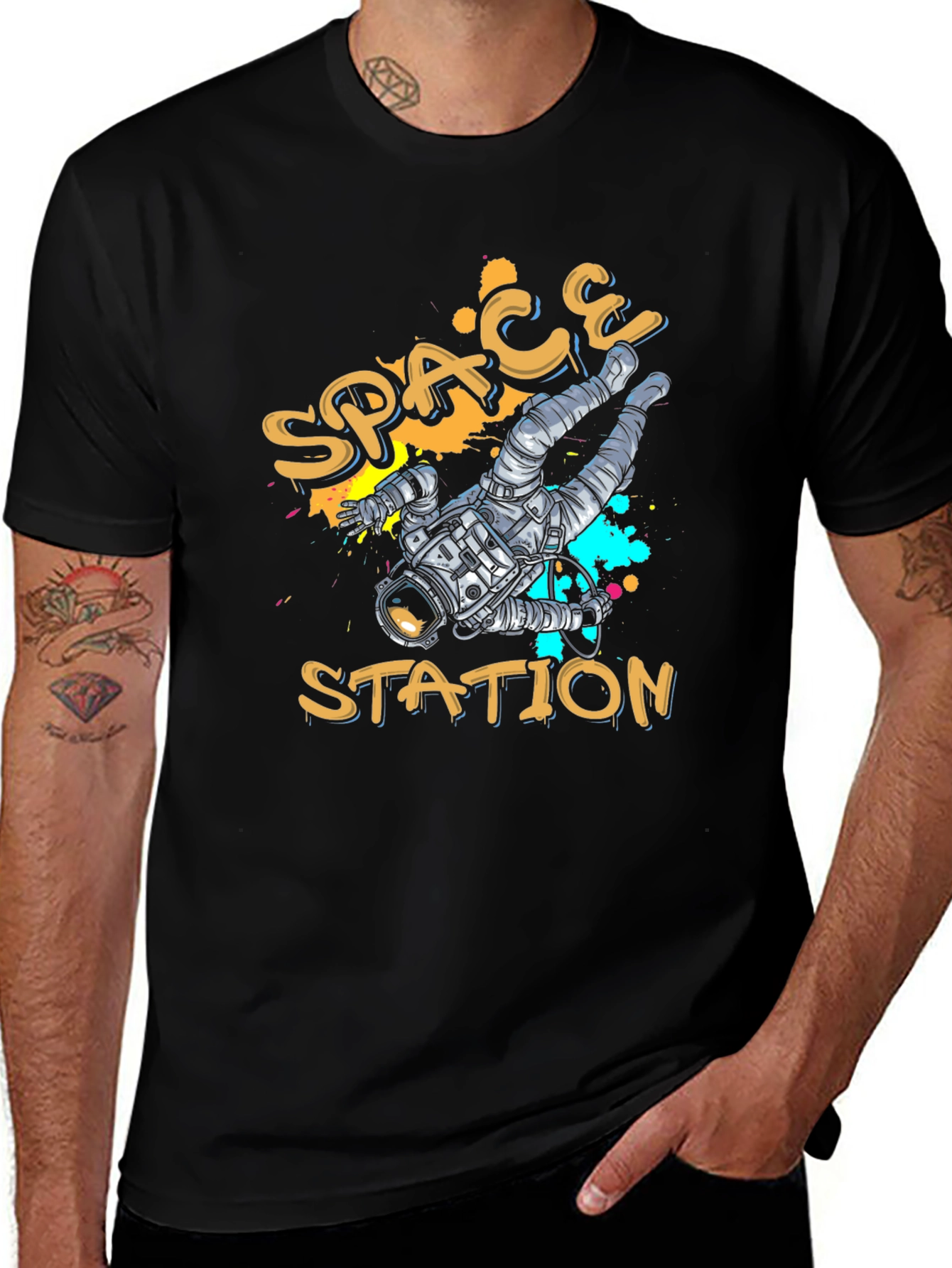 Space Station Graphic T-Shirt