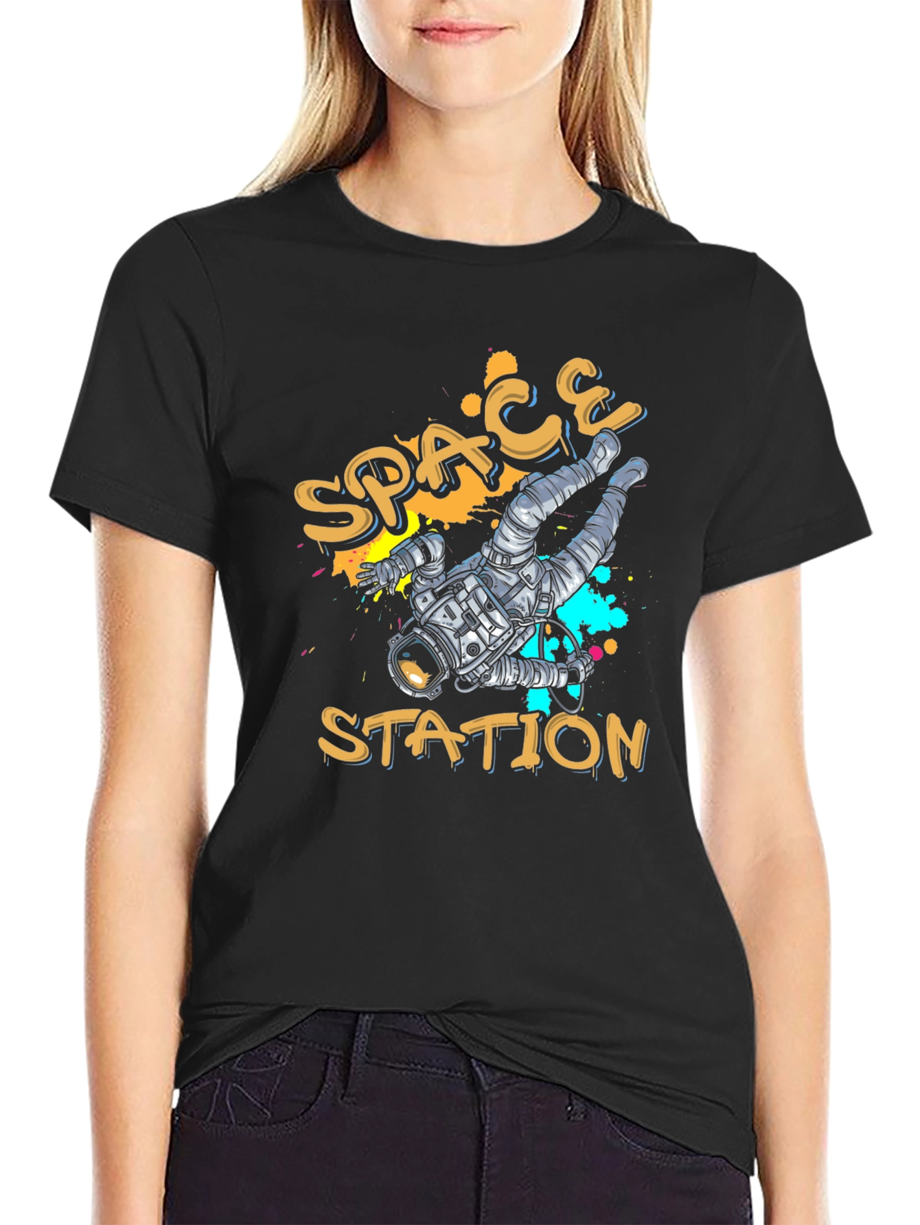 Space Station Graphic T-Shirt