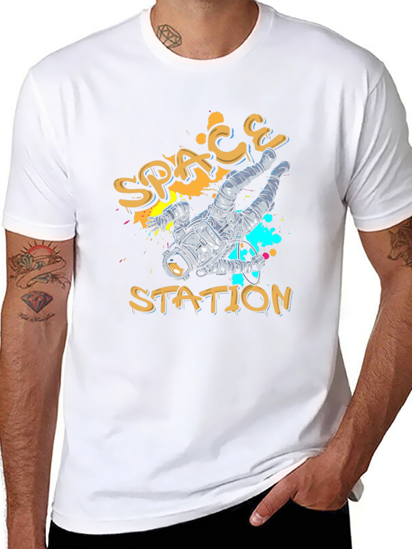 Space Station Graphic T-Shirt