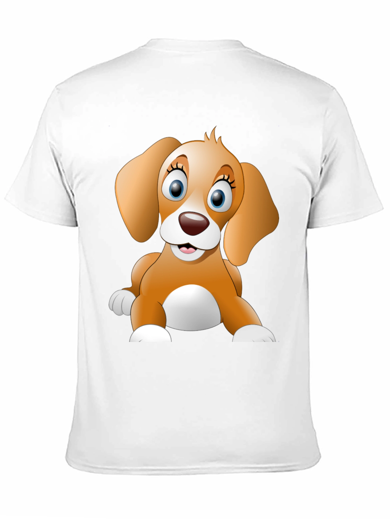 Cartoon Puppy Dog Graphic Print T-Shirt