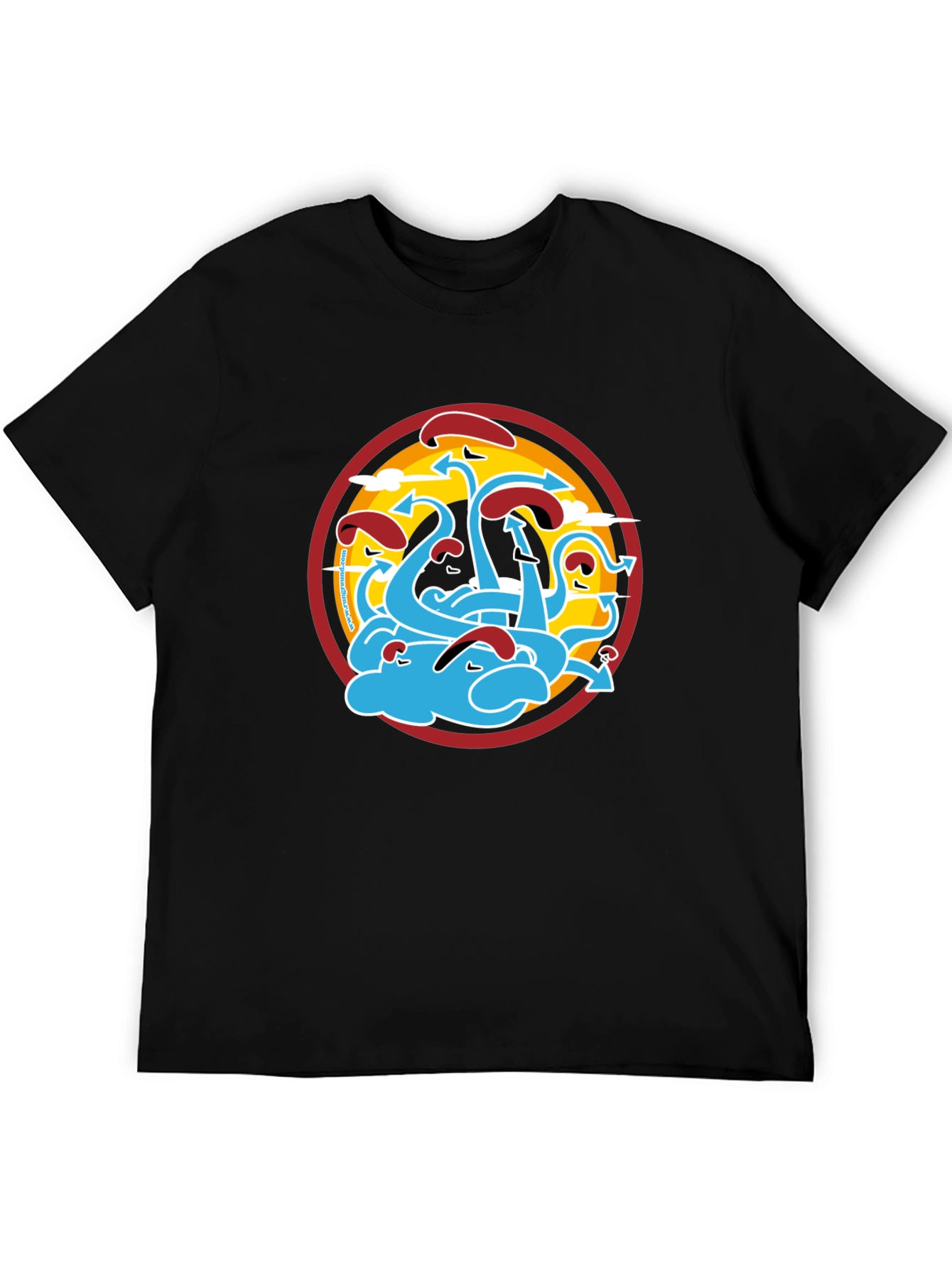 Graphic Print T-Shirt - Octopus Art Design