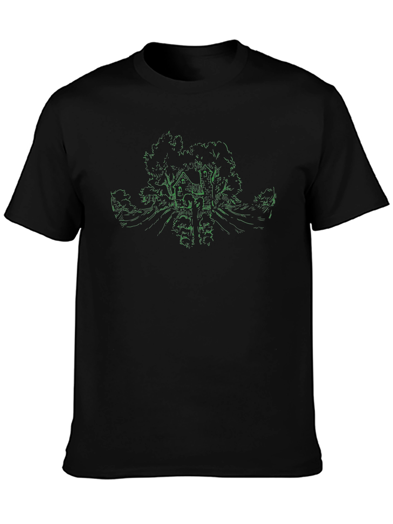 Nature Sketch Black Tee