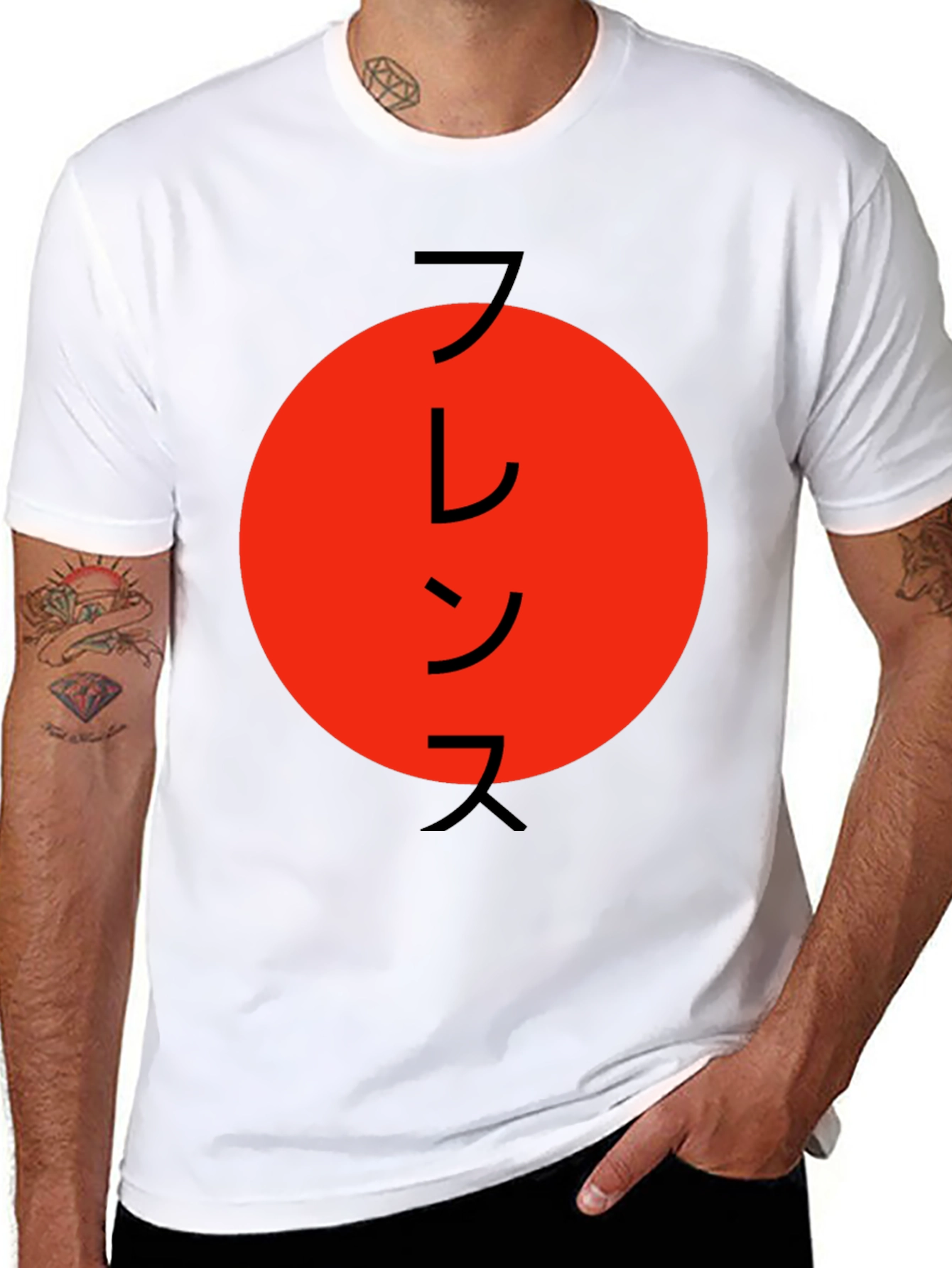 France Japan Inspired Graphic Tee