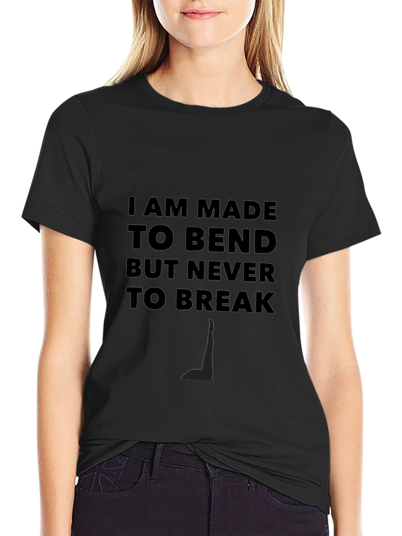 Resilient Black Tee: Bend Dont Break