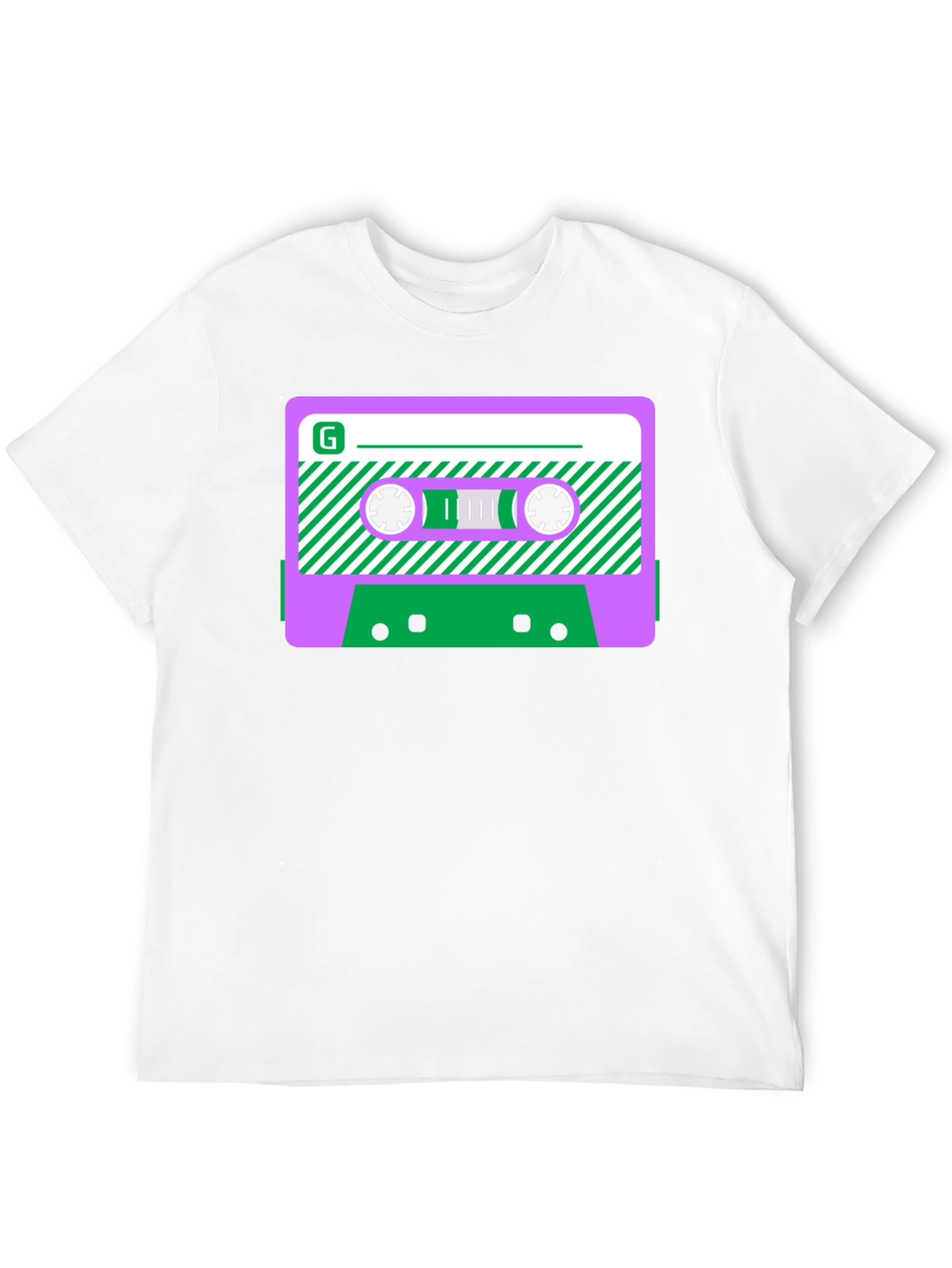Retro Cassette Tape Graphic T-Shirt - Black