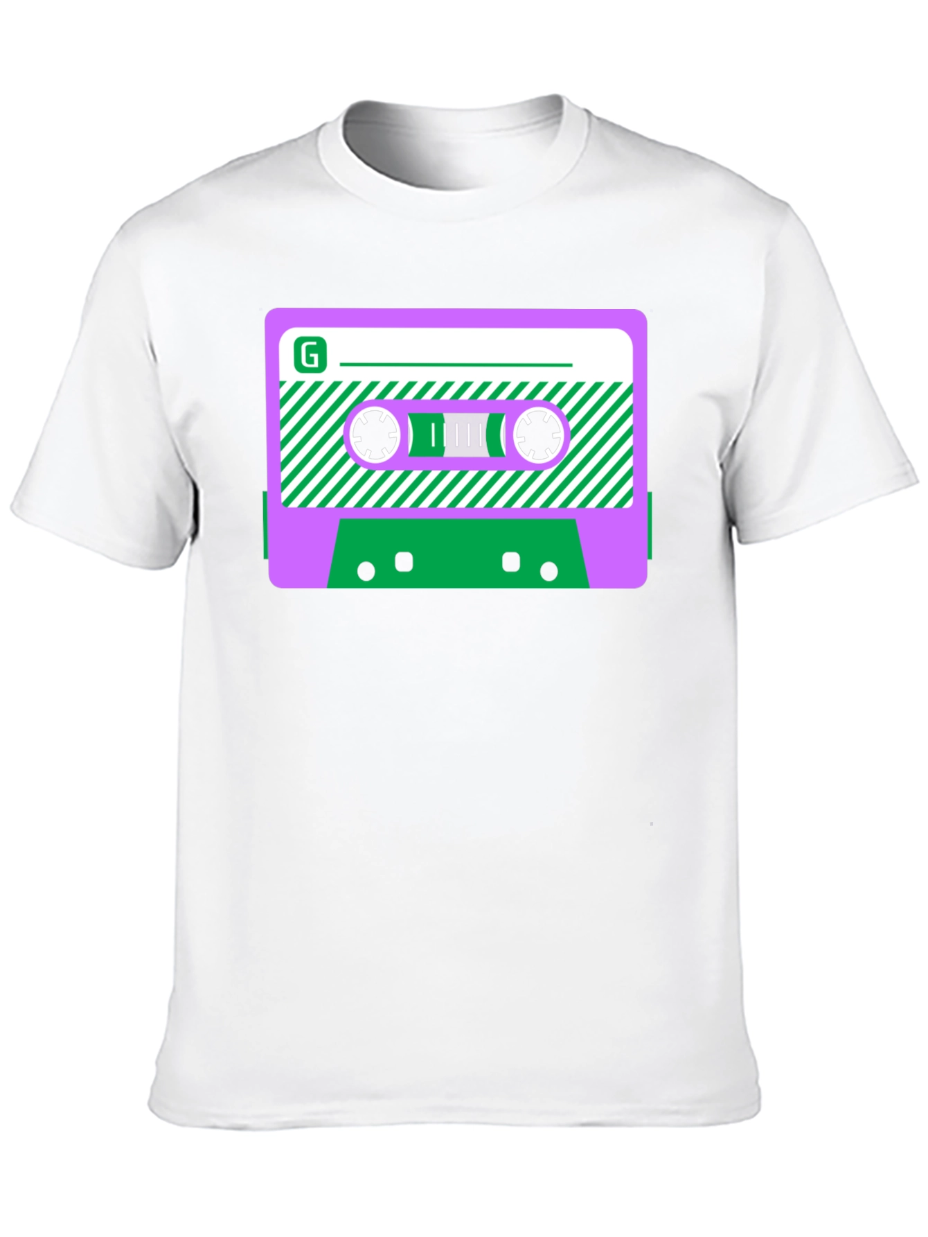 Retro Cassette Tape Graphic T-Shirt - Black
