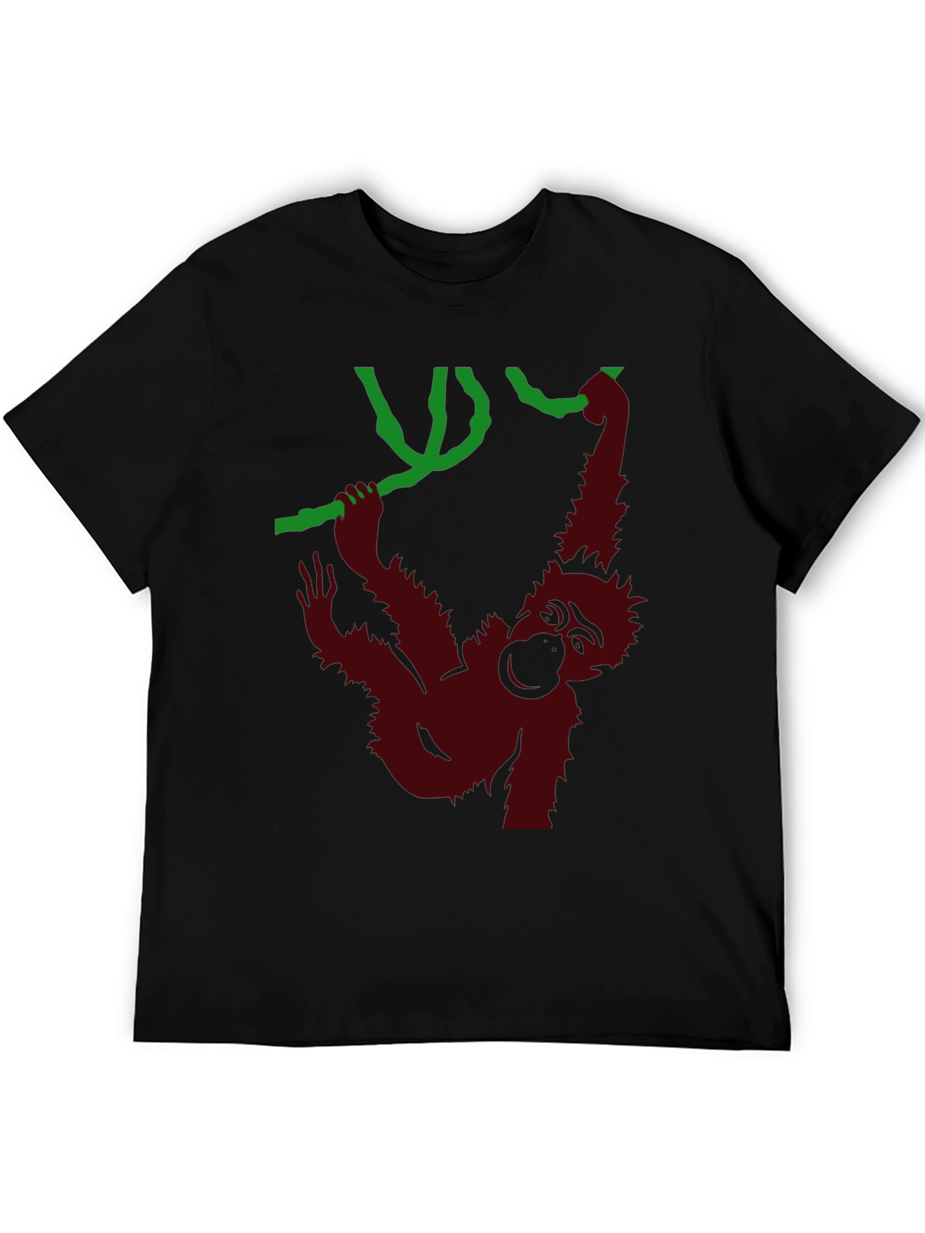 Monkeying Around Graphic Tee - Black Cotton T-Shirt