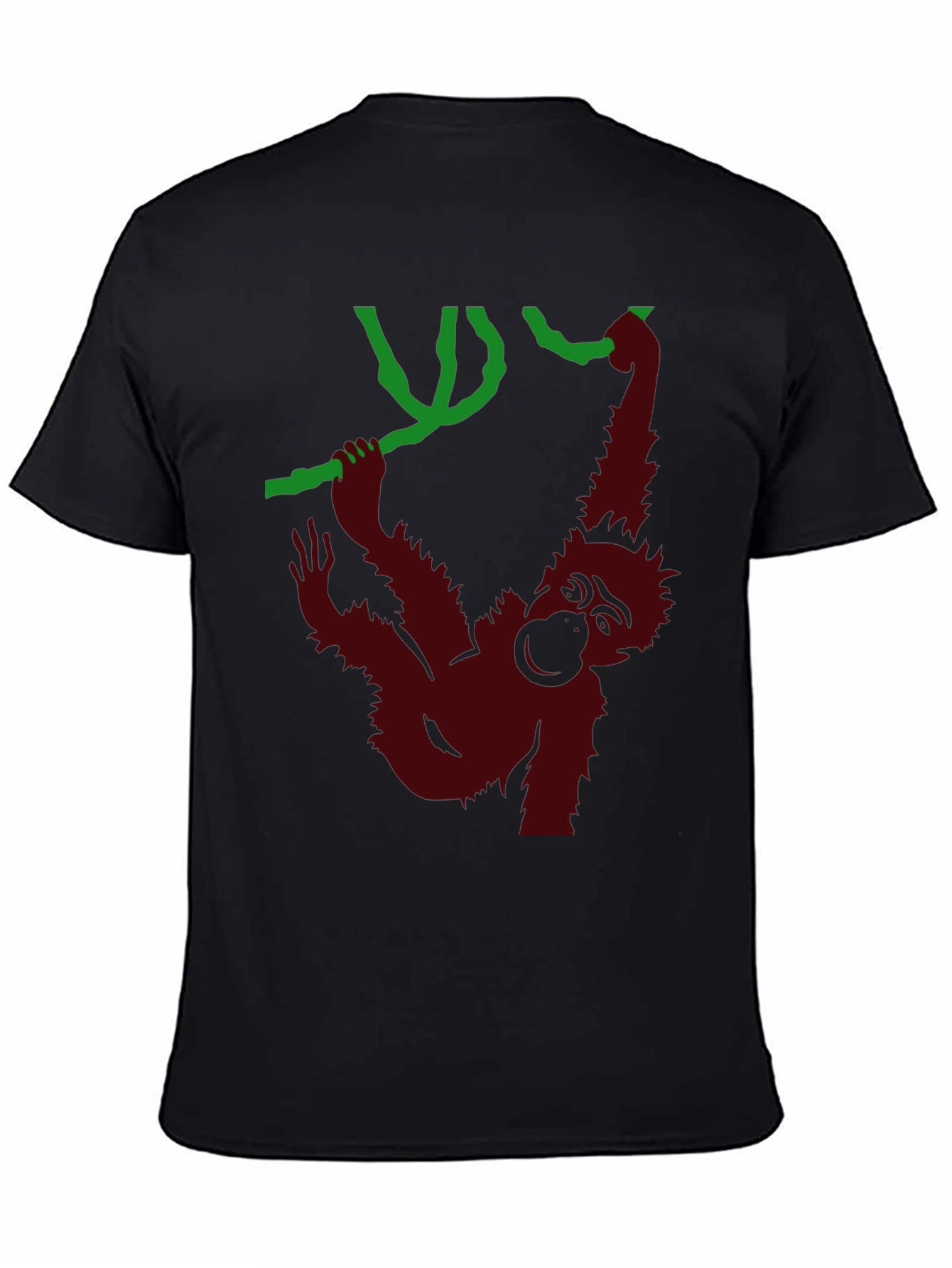 Monkeying Around Graphic Tee - Black Cotton T-Shirt