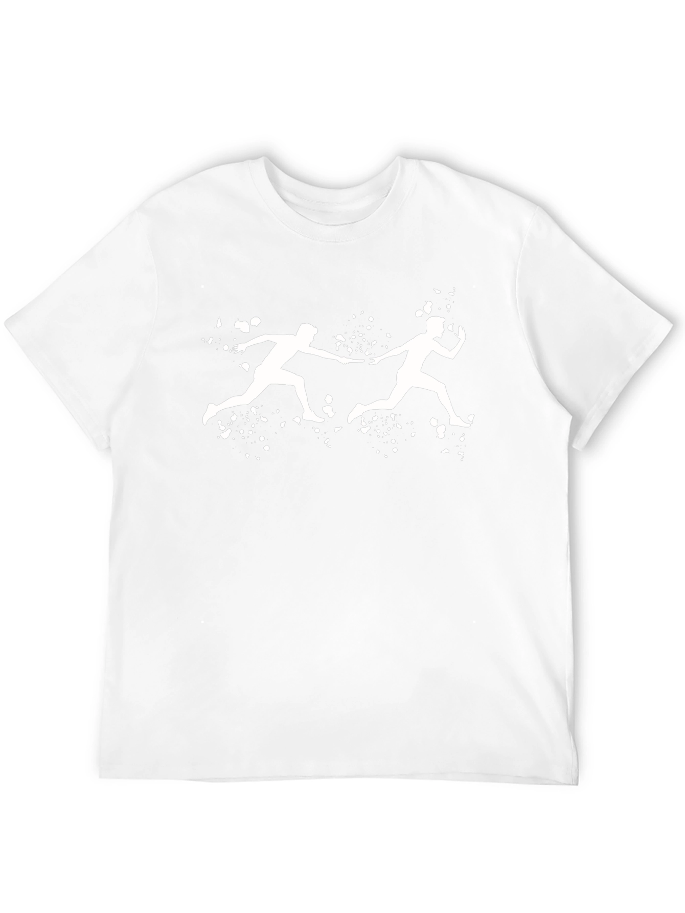 Relay Race Graphic Tee - Black Cotton T-Shirt