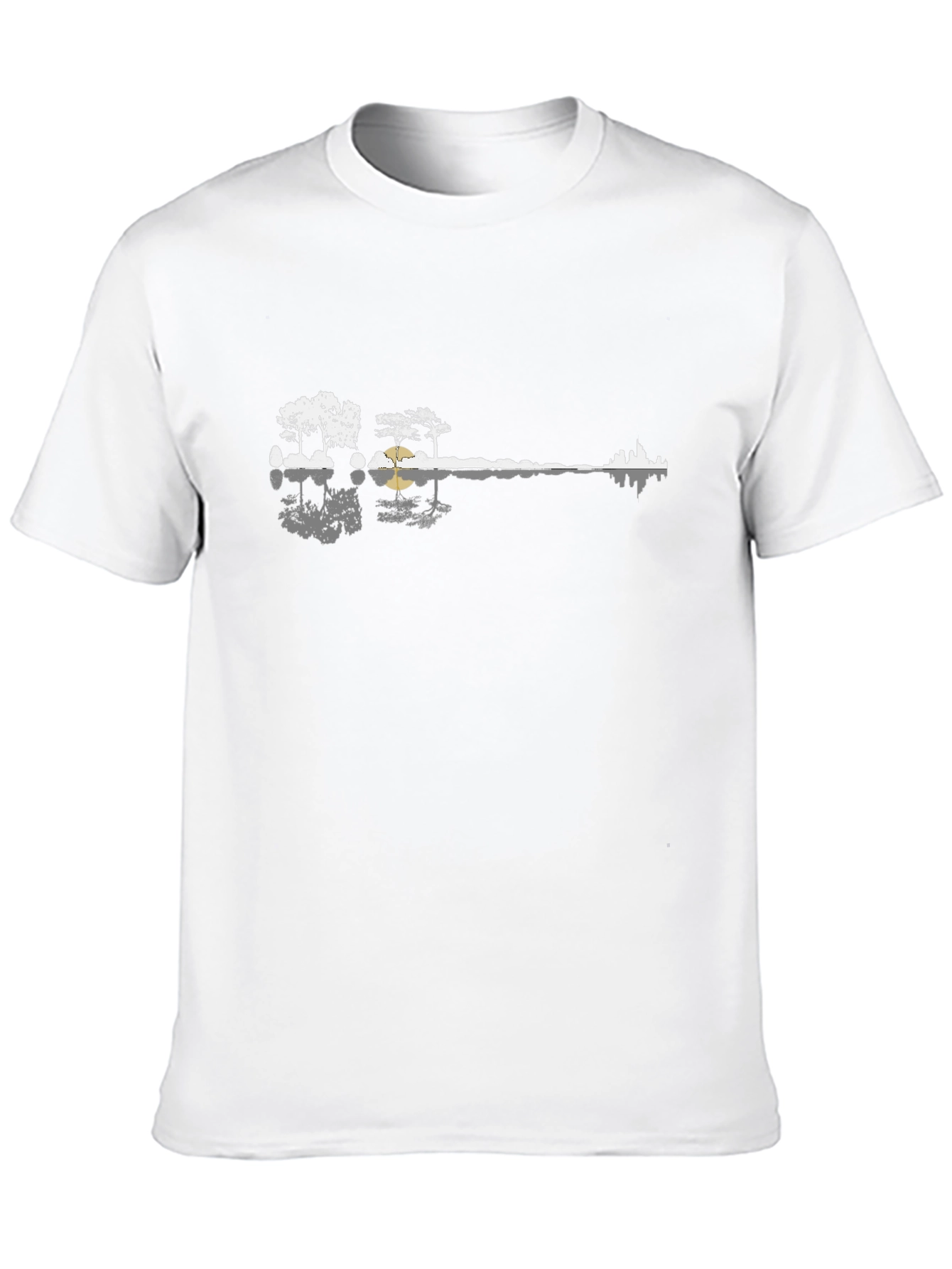 Guitar Landscape Black T-Shirt