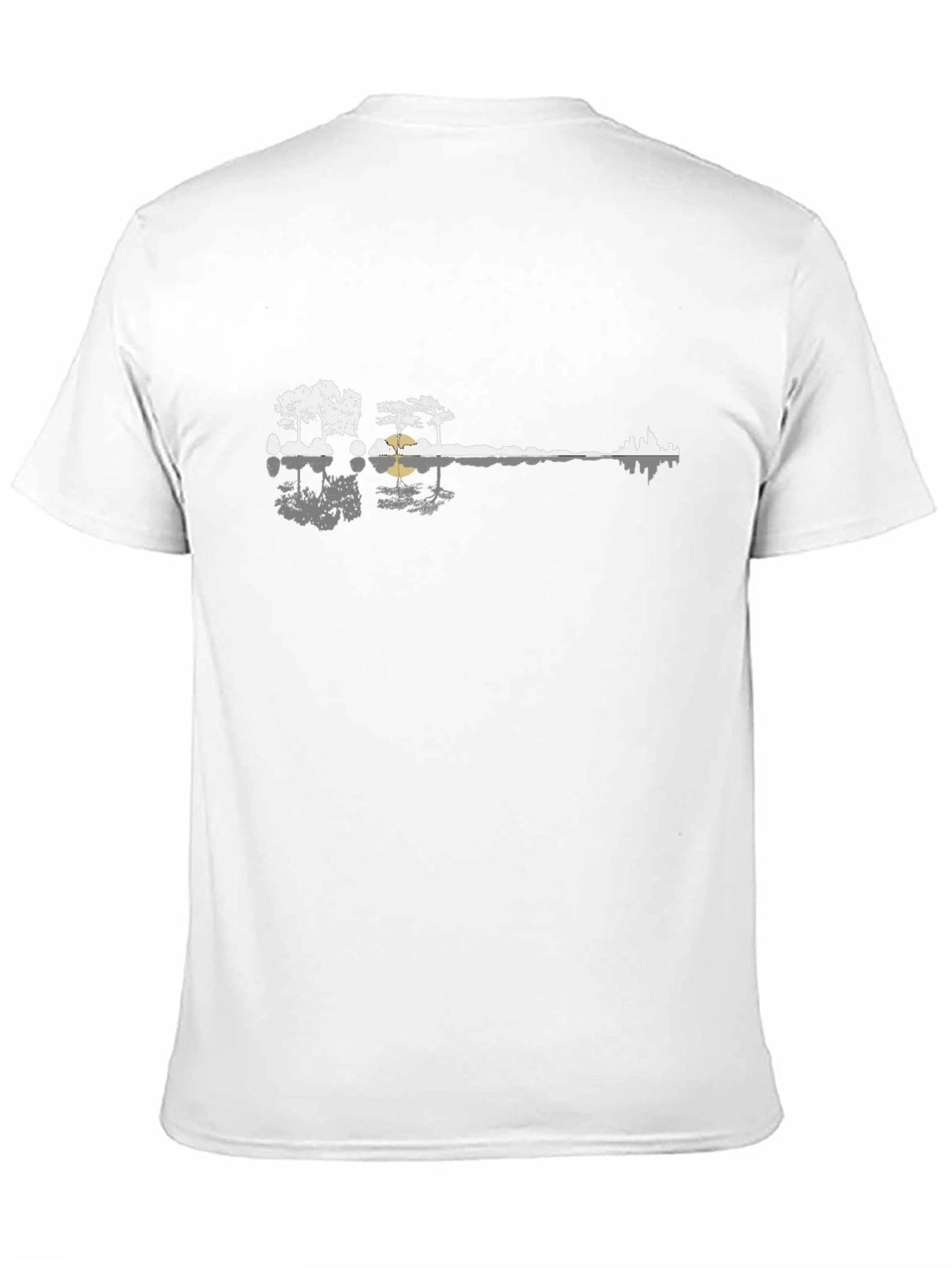 Guitar Landscape Black T-Shirt