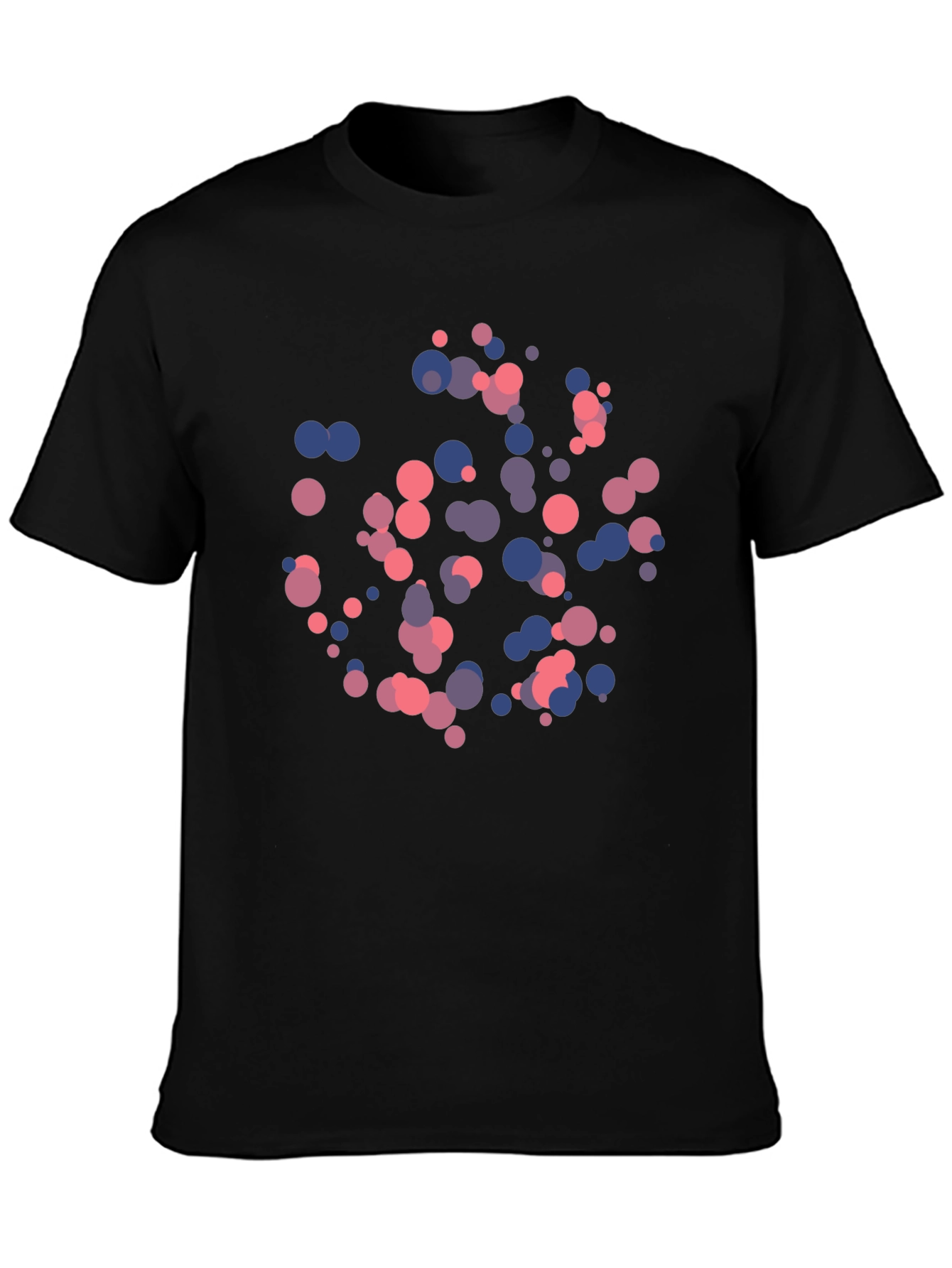 Modern Art Circles Tee - Black Cotton Blend