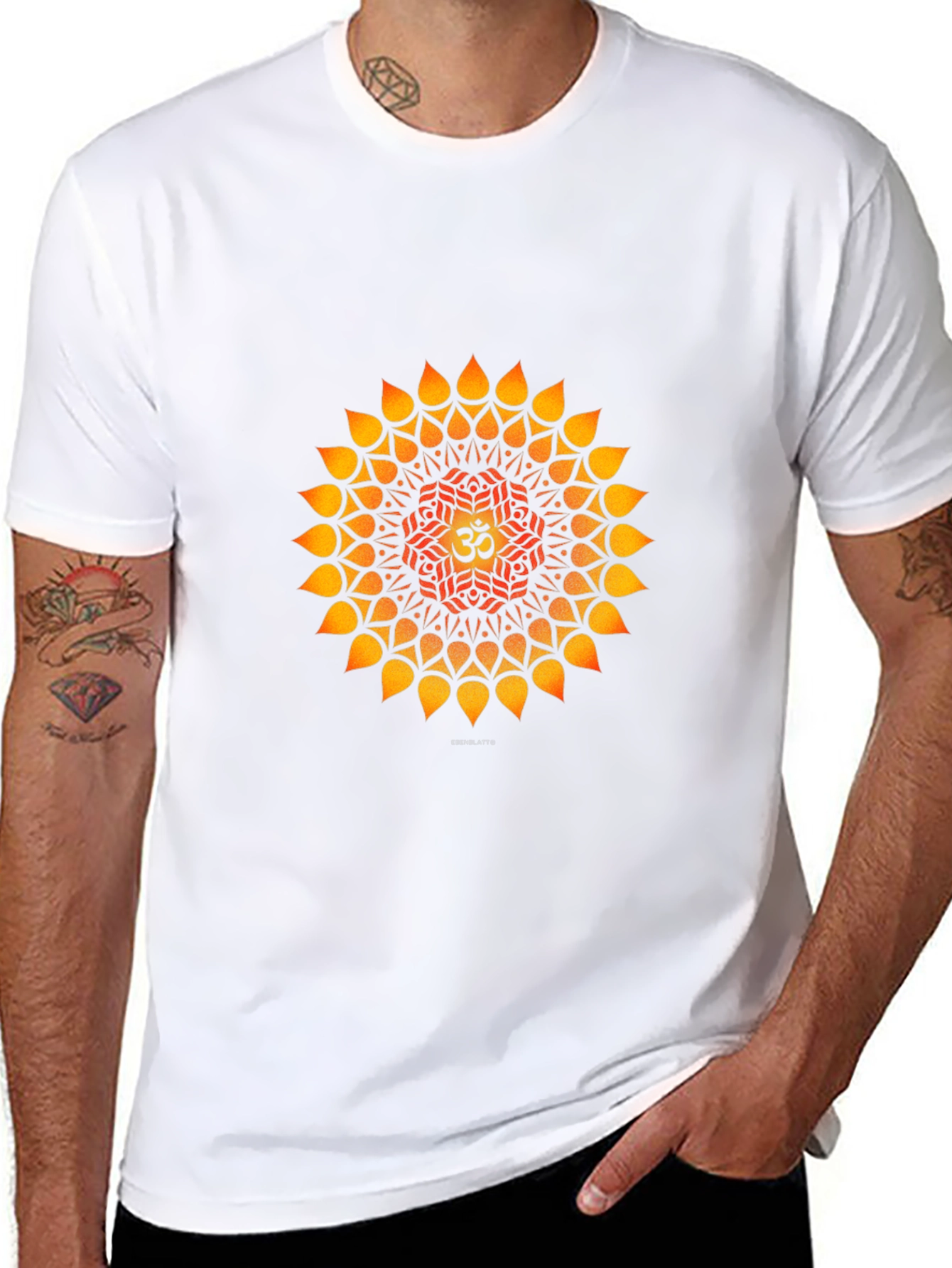 Om Mandala Graphic Tee - Black Cotton T-Shirt