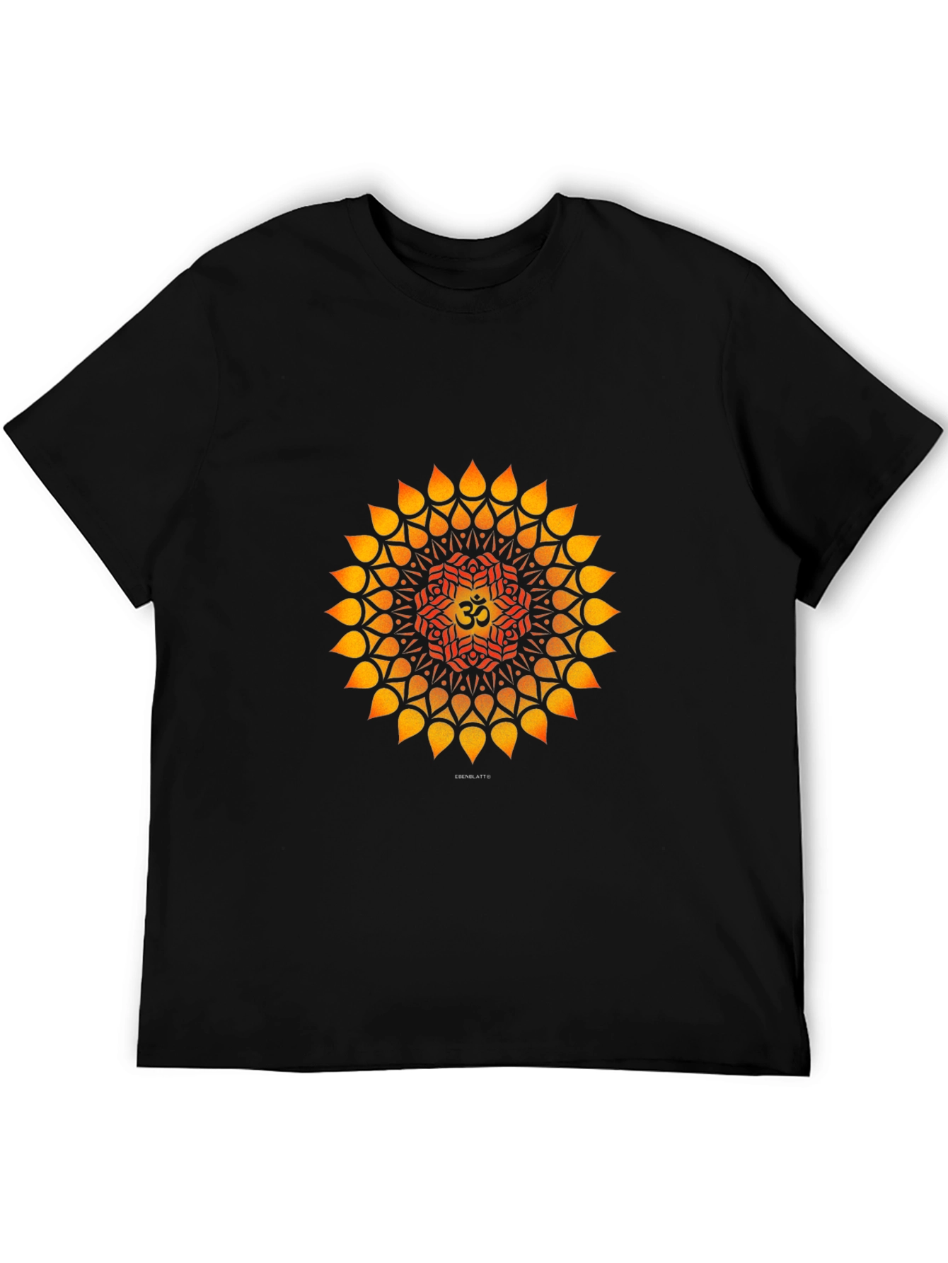 Om Mandala Graphic Tee - Black Cotton T-Shirt