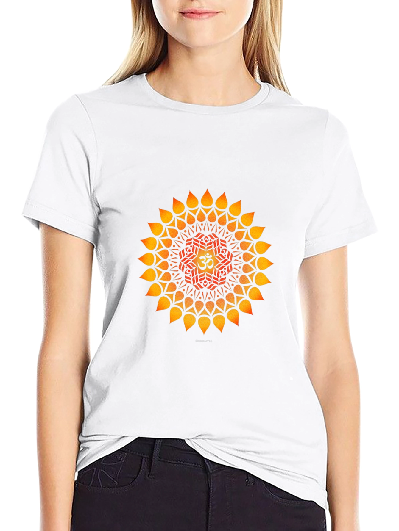 Om Mandala Graphic Tee - Black Cotton T-Shirt