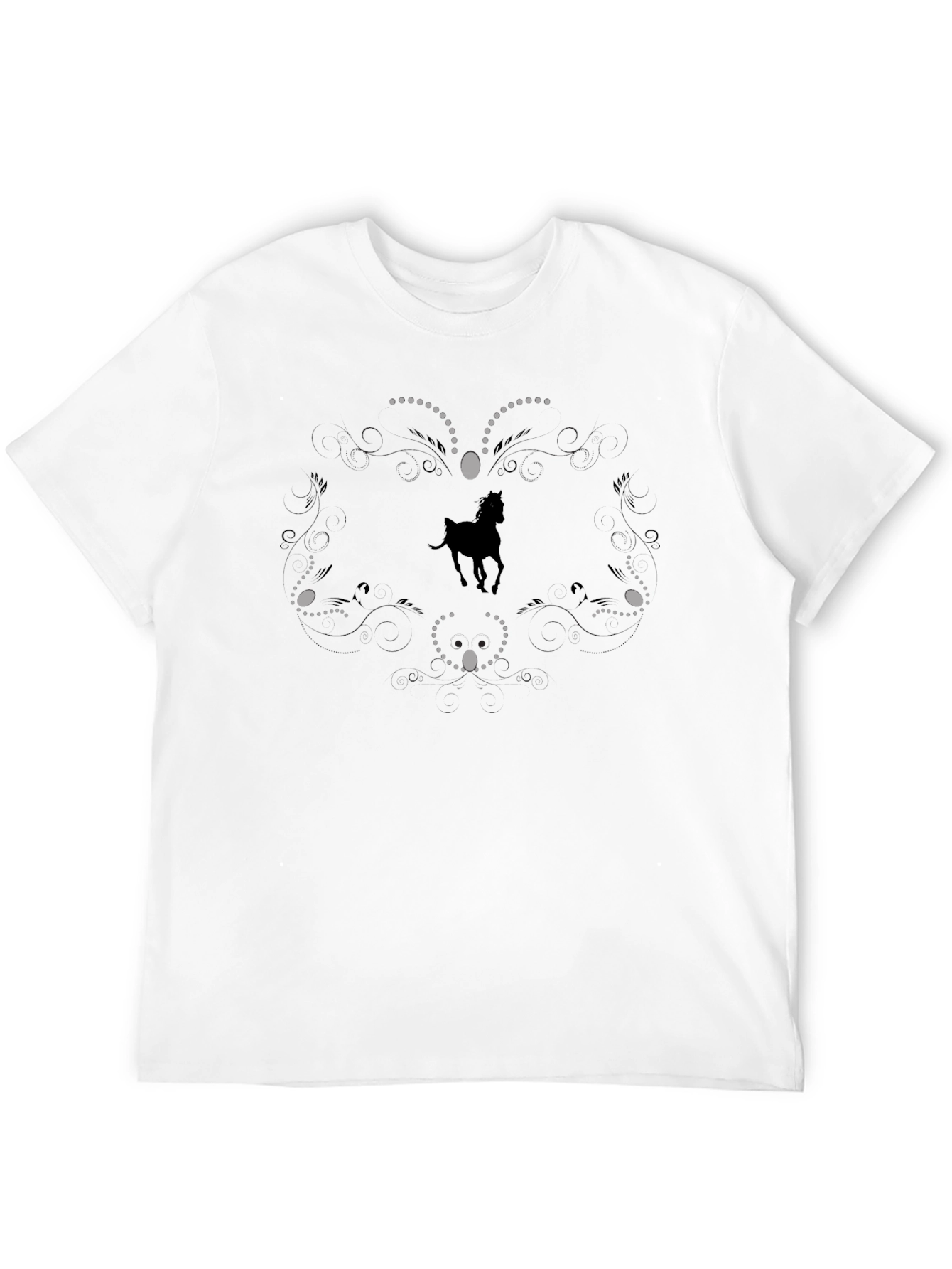 Horse Mandala Black T-Shirt
