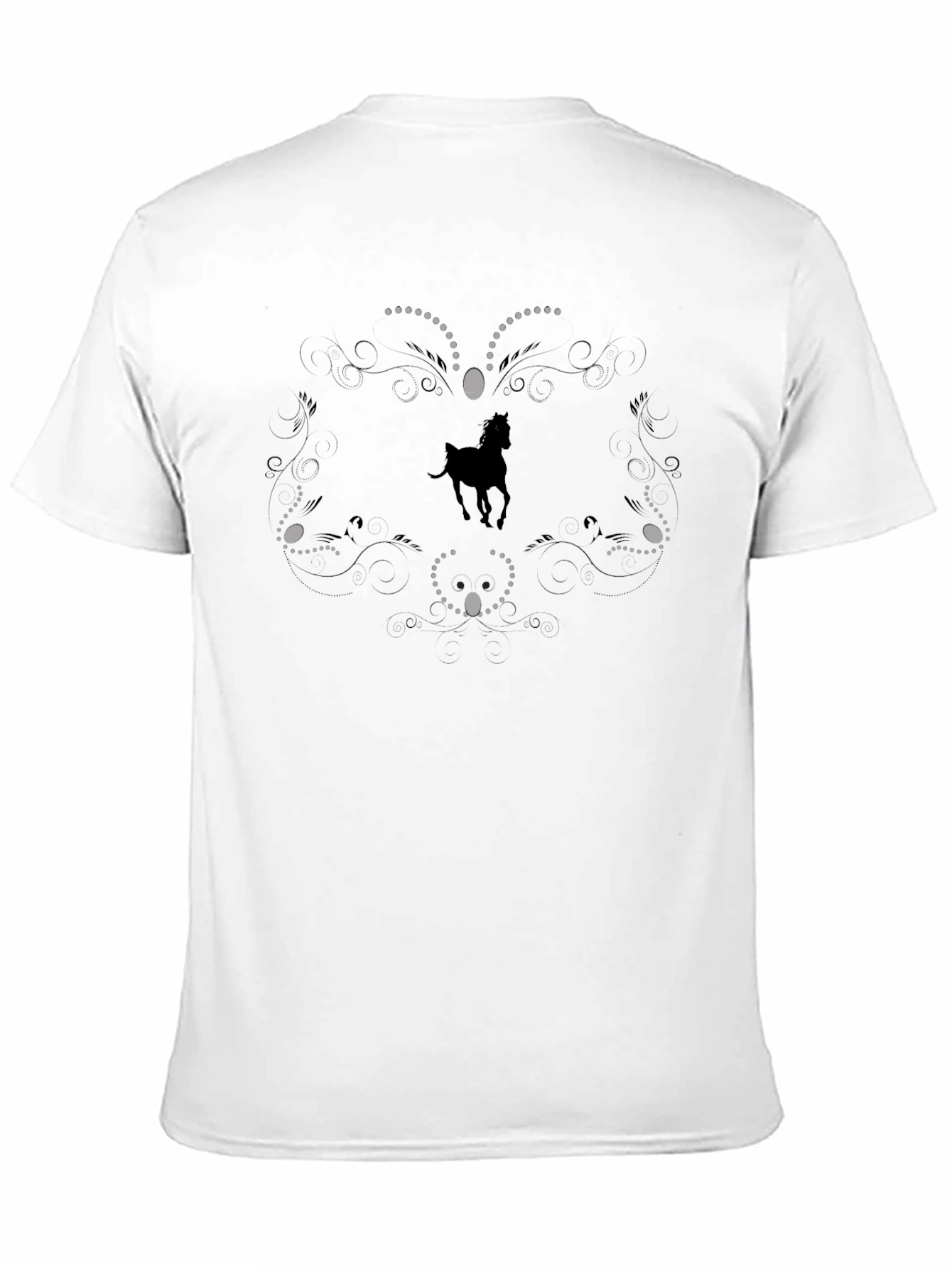 Horse Mandala Black T-Shirt