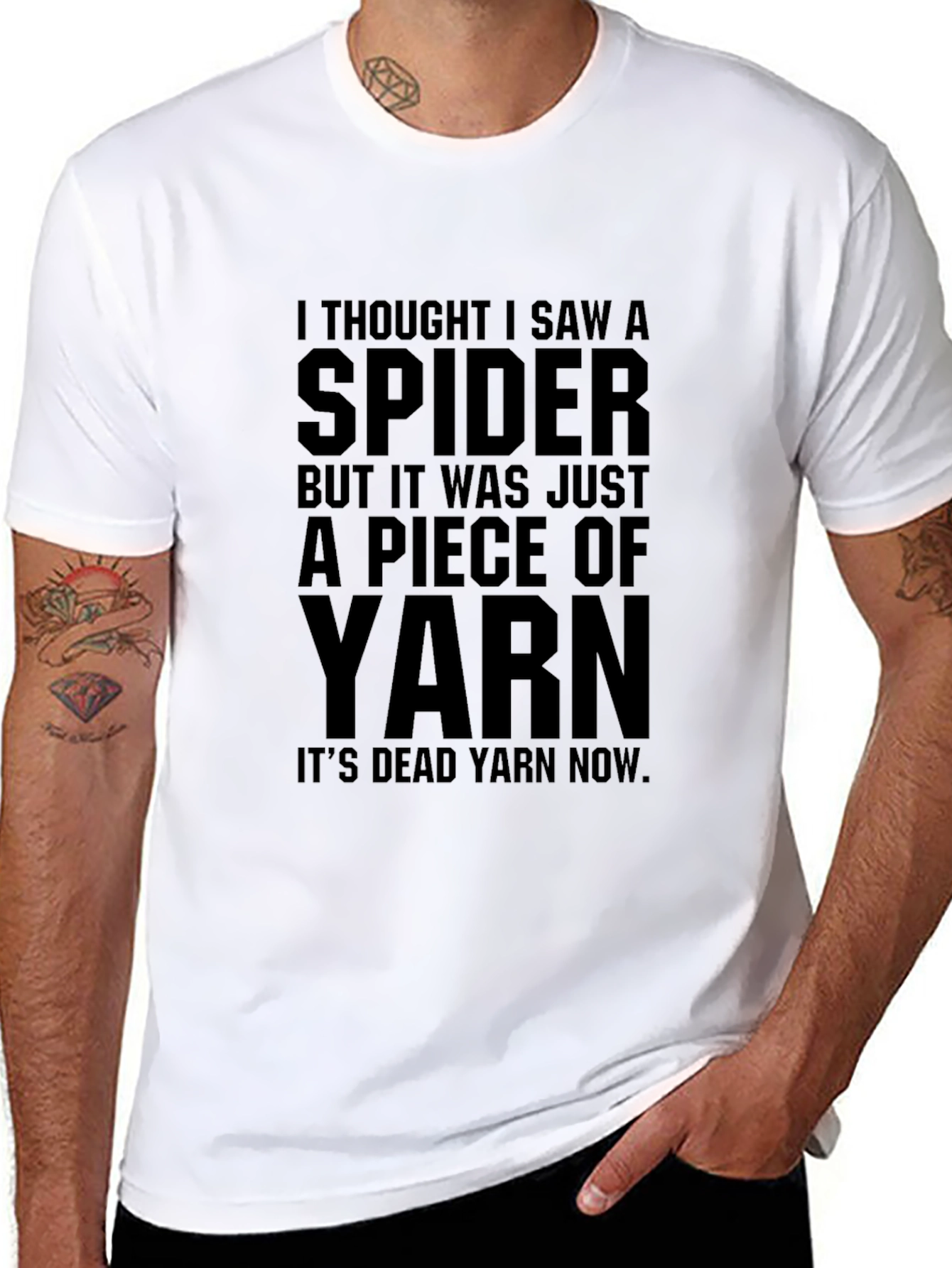 Funny Spider Yarn T-Shirt - Soft Cotton Tee