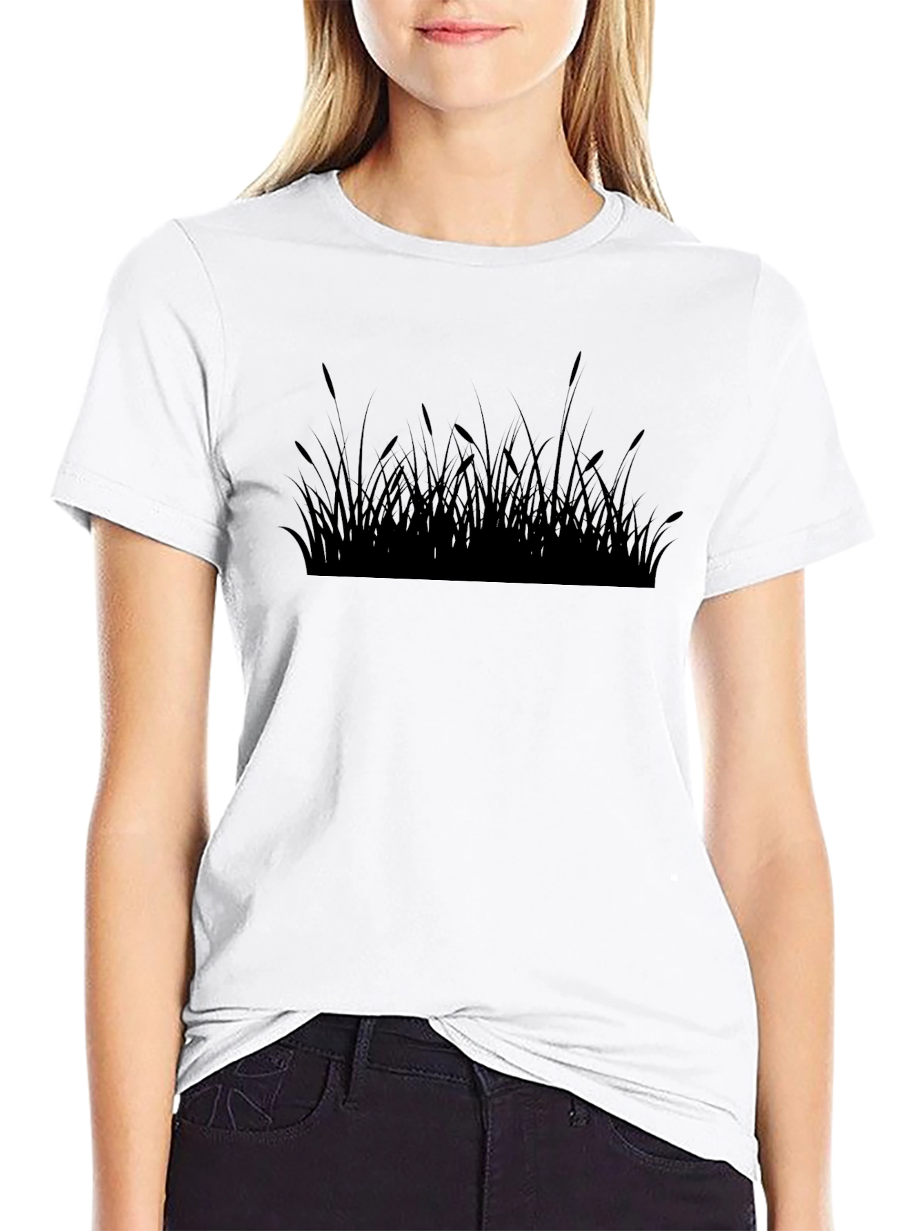 Silhouette Grass Black T-Shirt