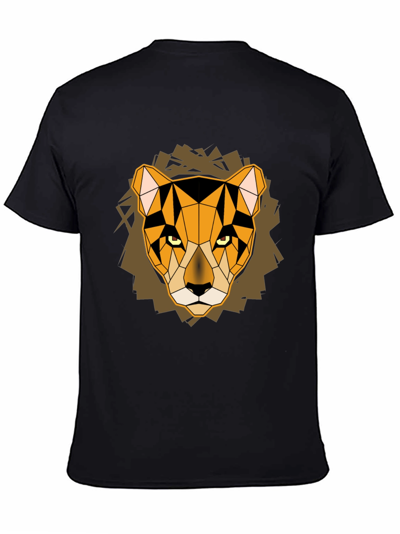 Geometric Lion Head Graphic Tee