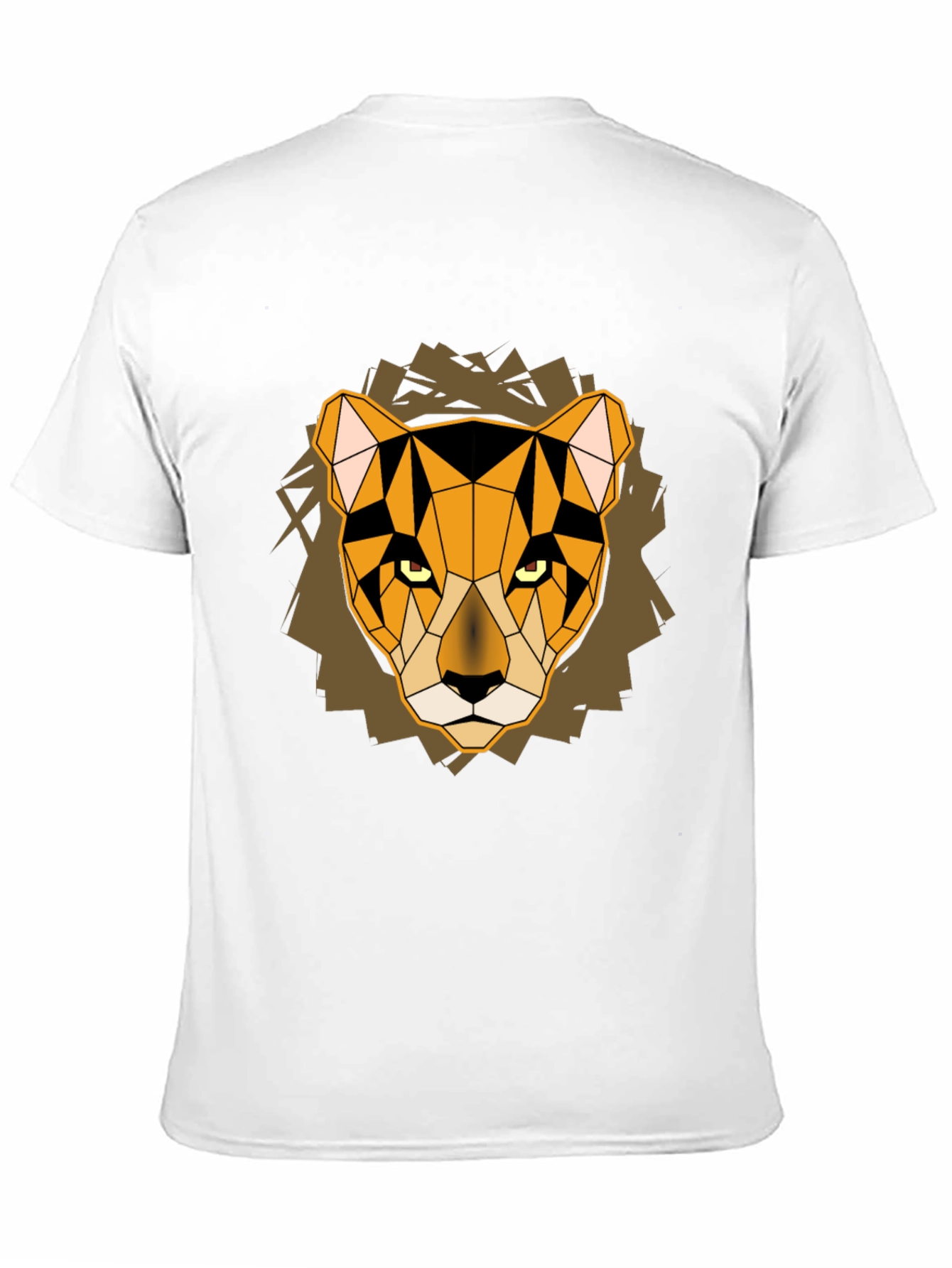 Geometric Lion Head Graphic Tee