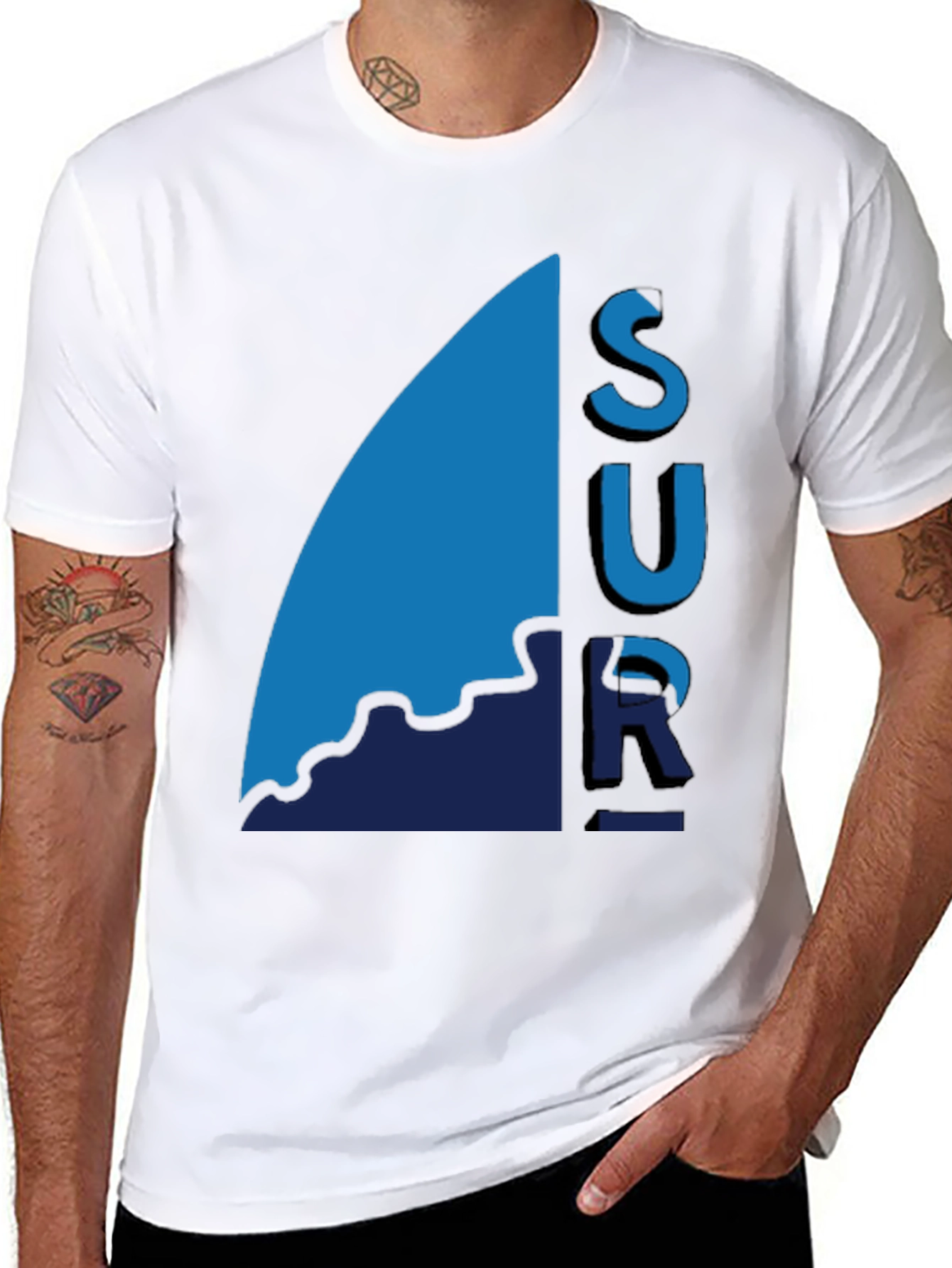 Cool Blue Surf Graphic T-Shirt