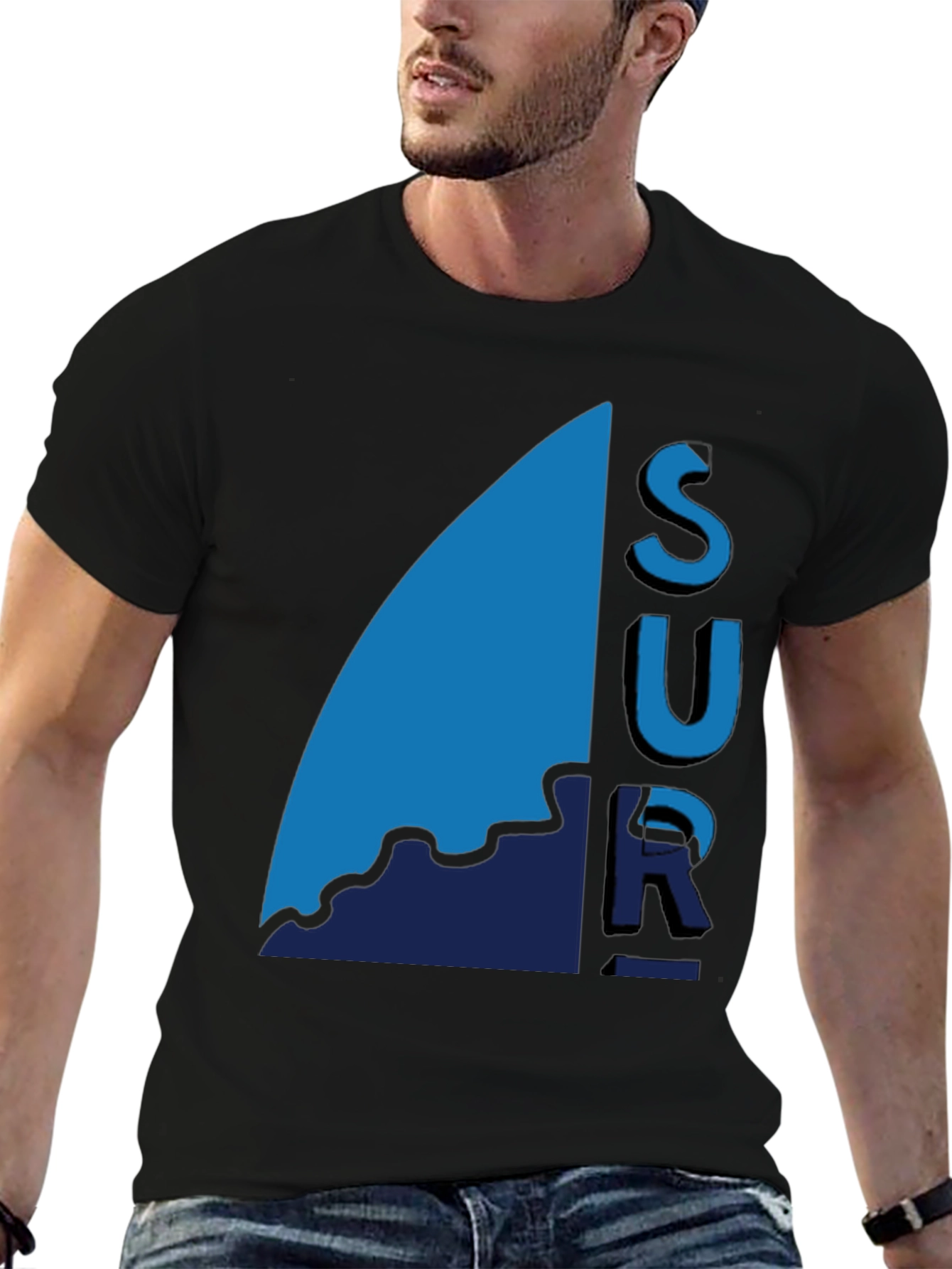 Cool Blue Surf Graphic T-Shirt