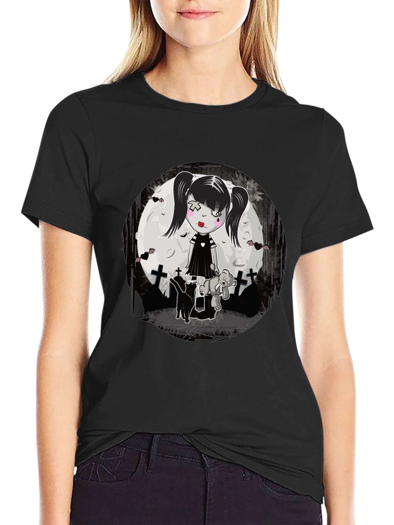 Gothic Girl T-Shirt - Emo Style