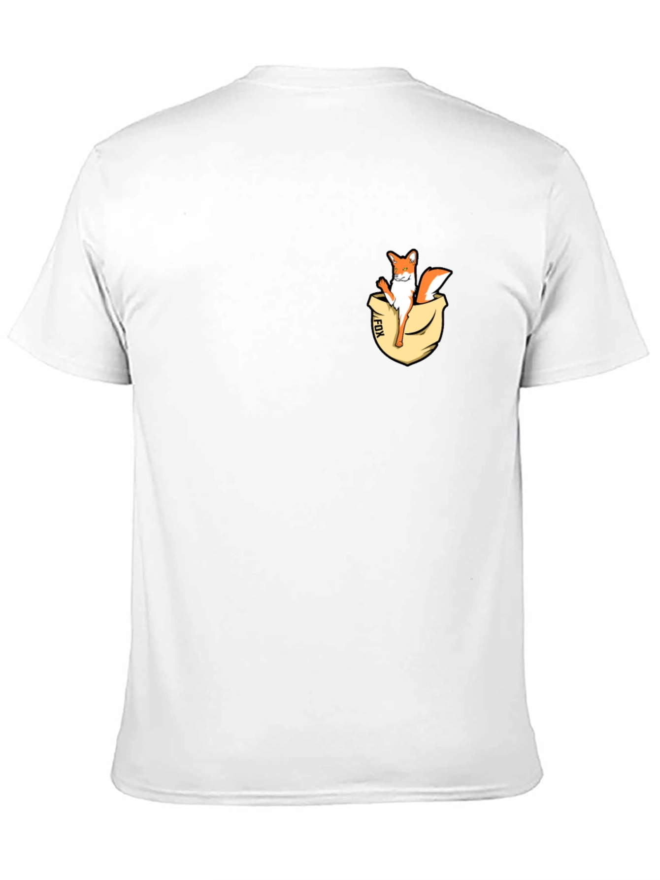 Fox in Pocket Graphic Tee - Black